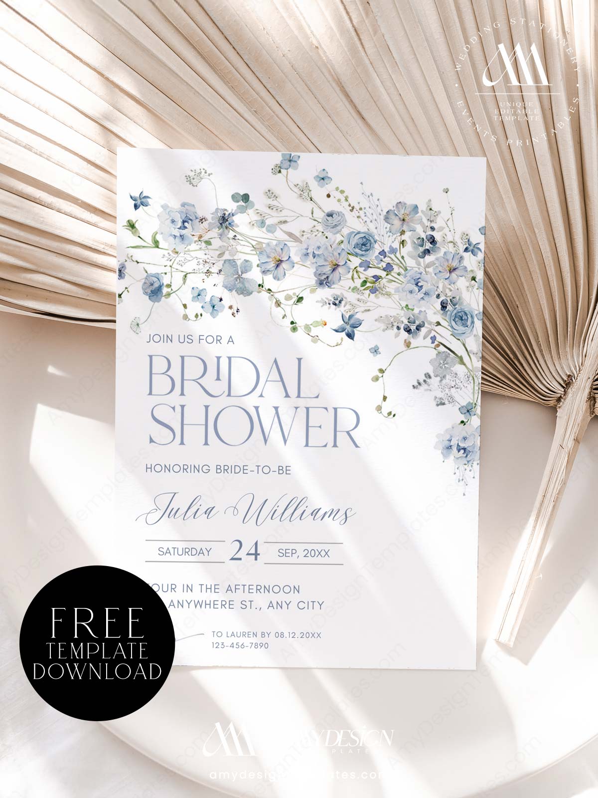 Free Printable Bridal Shower Invitation Templates