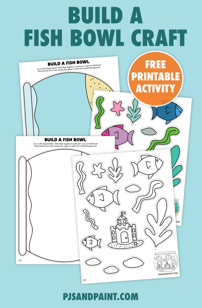 Free Printable Build A Fish Bowl Craft Free Printable Build A Fish Bowl Craft