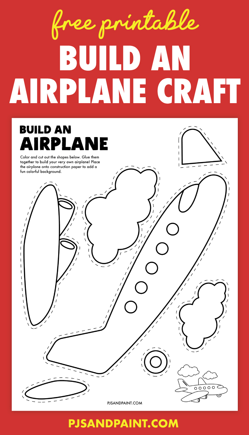 free printable cardboard airplane template