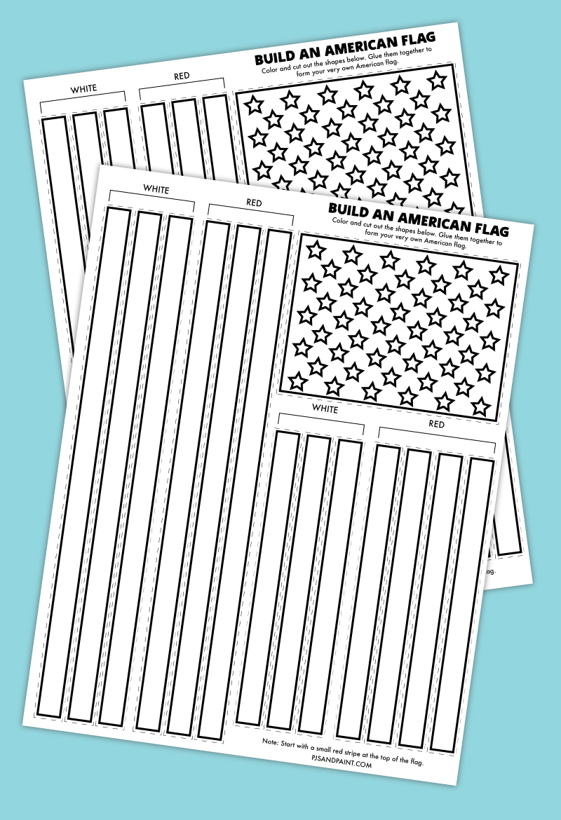Free Printable Build An American Flag Craft Free Printable Build An American Flag Craft