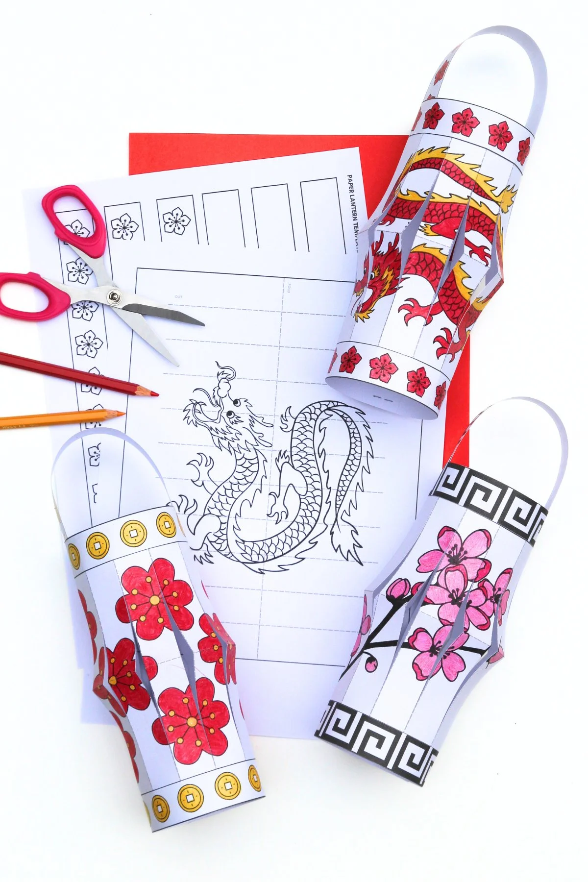 Free Printable Chinese Lantern Templates Free Printable Chinese Lantern Templates