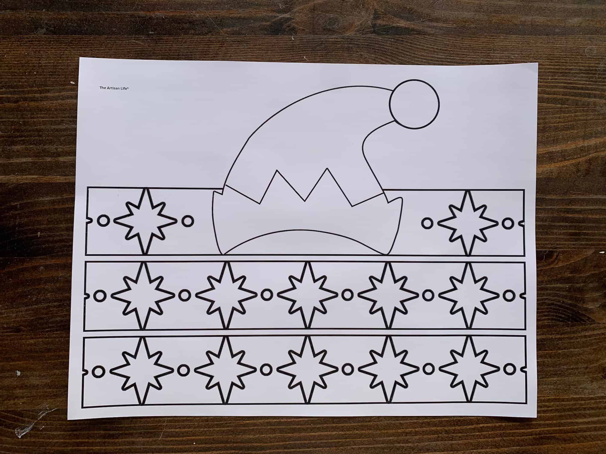 free printable elf hat template free printable elf hat template