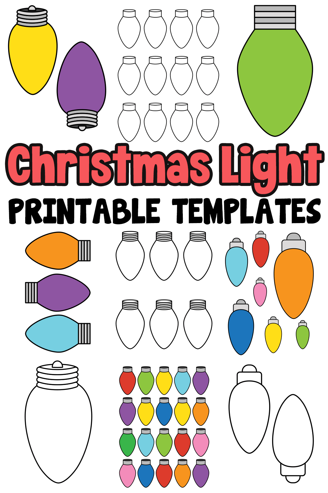Free Printable Christmas Light Templates