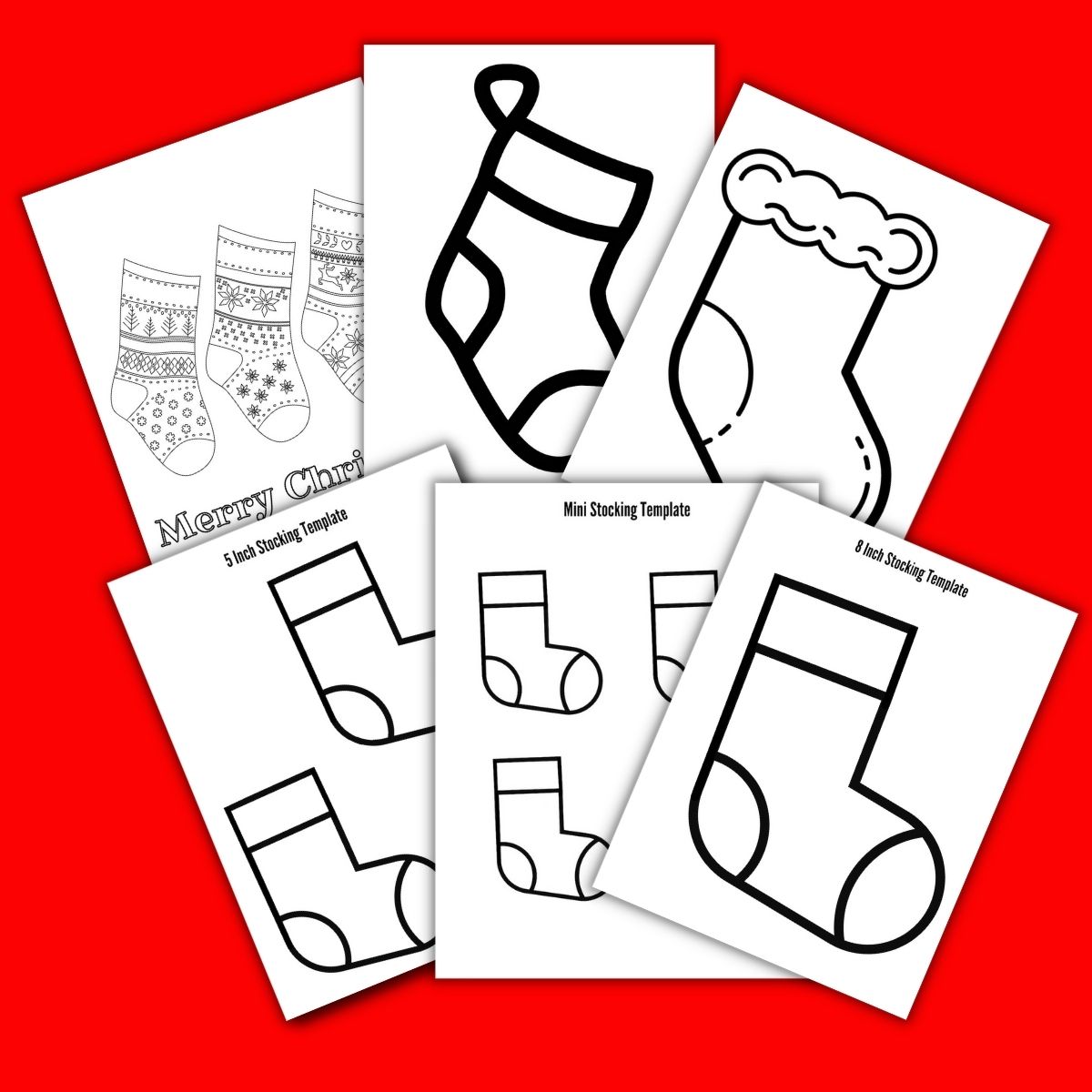 Free Printable Christmas Stocking Template Coloring Pdfs Small And Mini Sizes Free Printable Christmas Stocking Template Coloring Pdfs Small And Mini Sizes