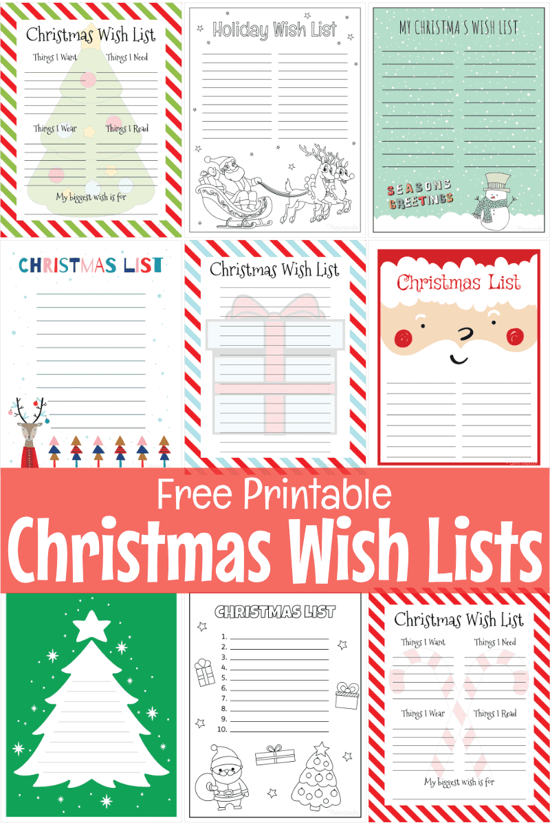 Free Printable Christmas Wish List