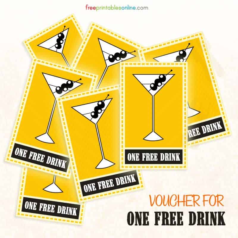 Free Printable Drink Voucher