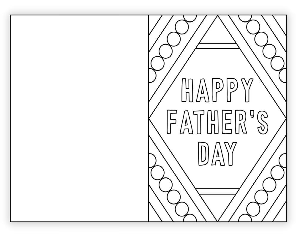 Free Printable Fathers Day Card To Colour