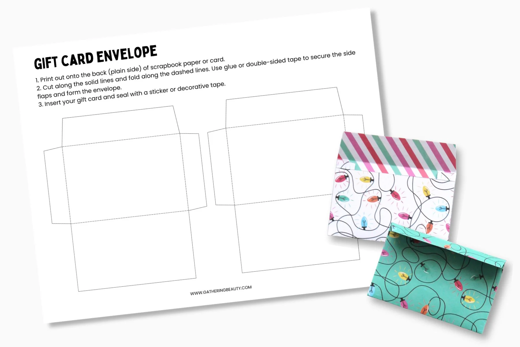 Free Printable Gift Card Envelope
