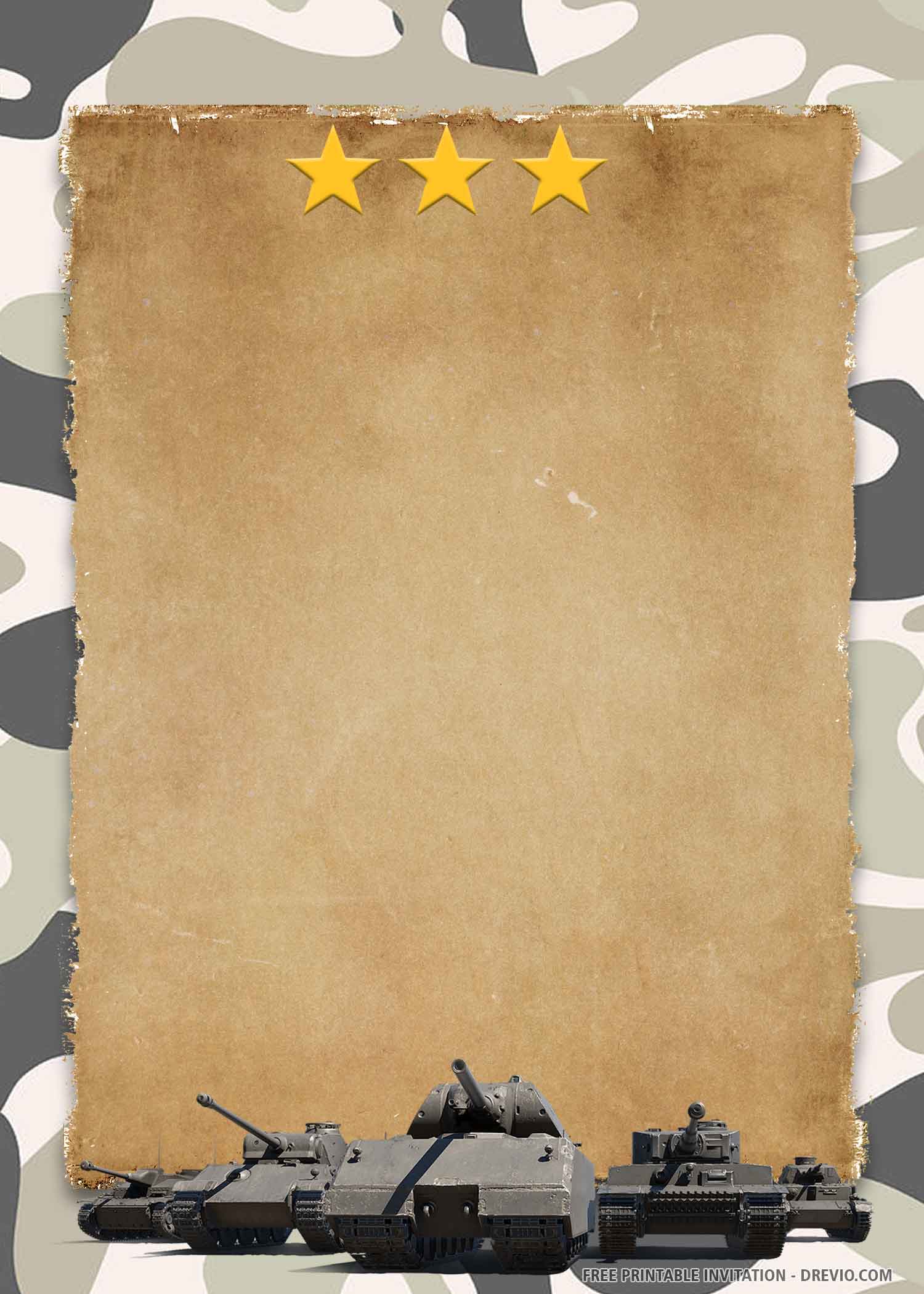 Free Printable Military Camouflage Birthday Invitation Templates Free Printable Military Camouflage Birthday Invitation Templates