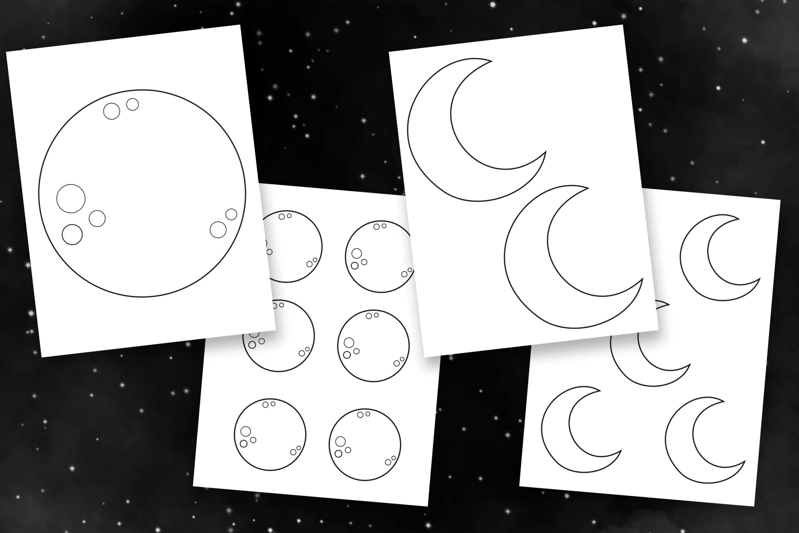 Free Printable Moon Templates Free Printable Moon Templates