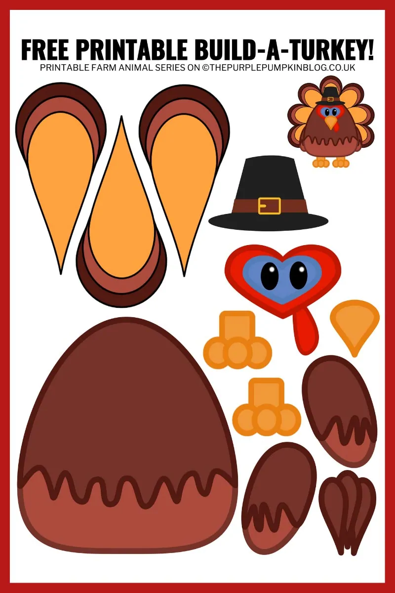 Free Printable Paper Turkey Template Build A Turkey Free Printable Paper Turkey Template Build A Turkey