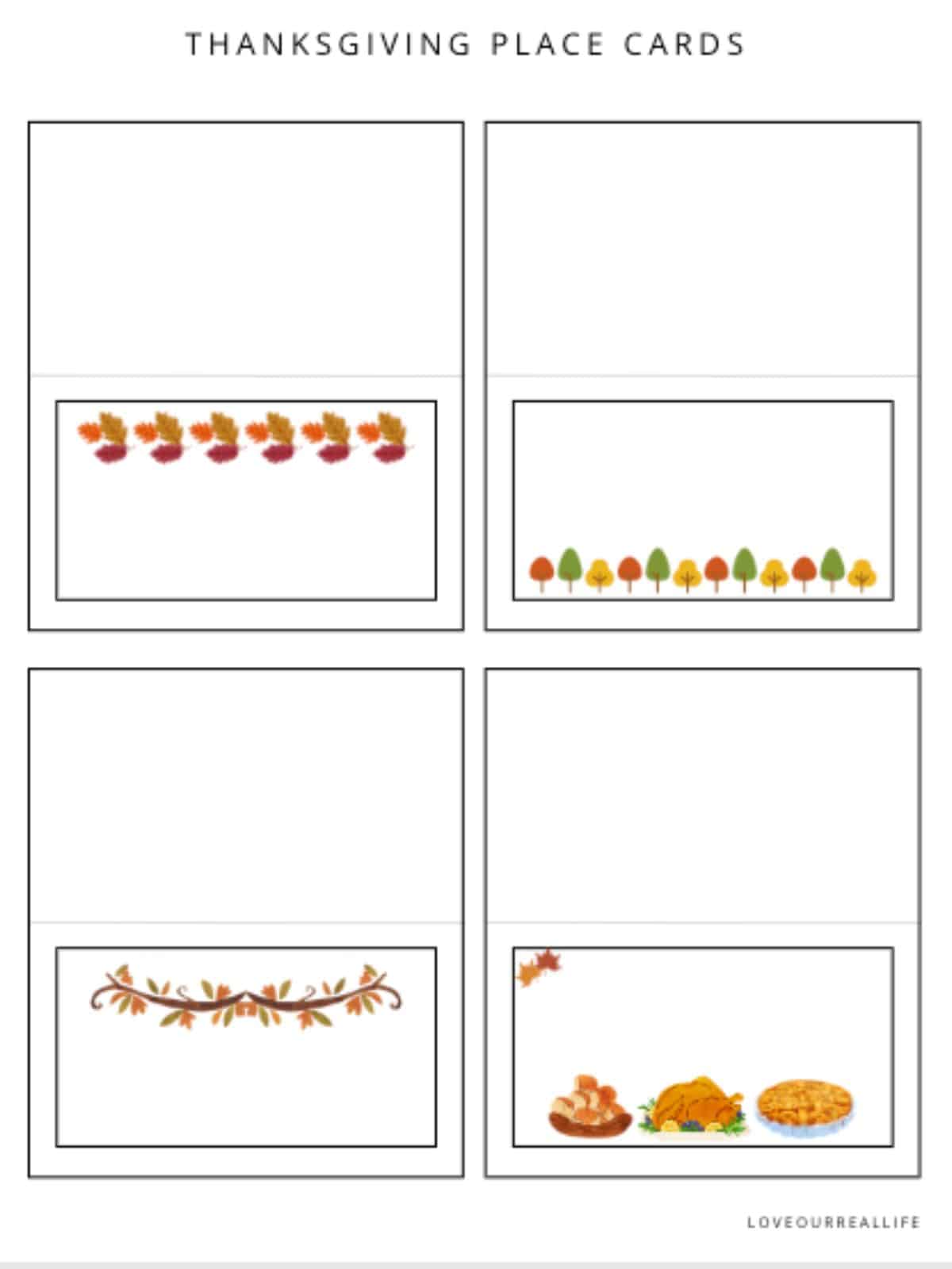 Free Printable Place Cards