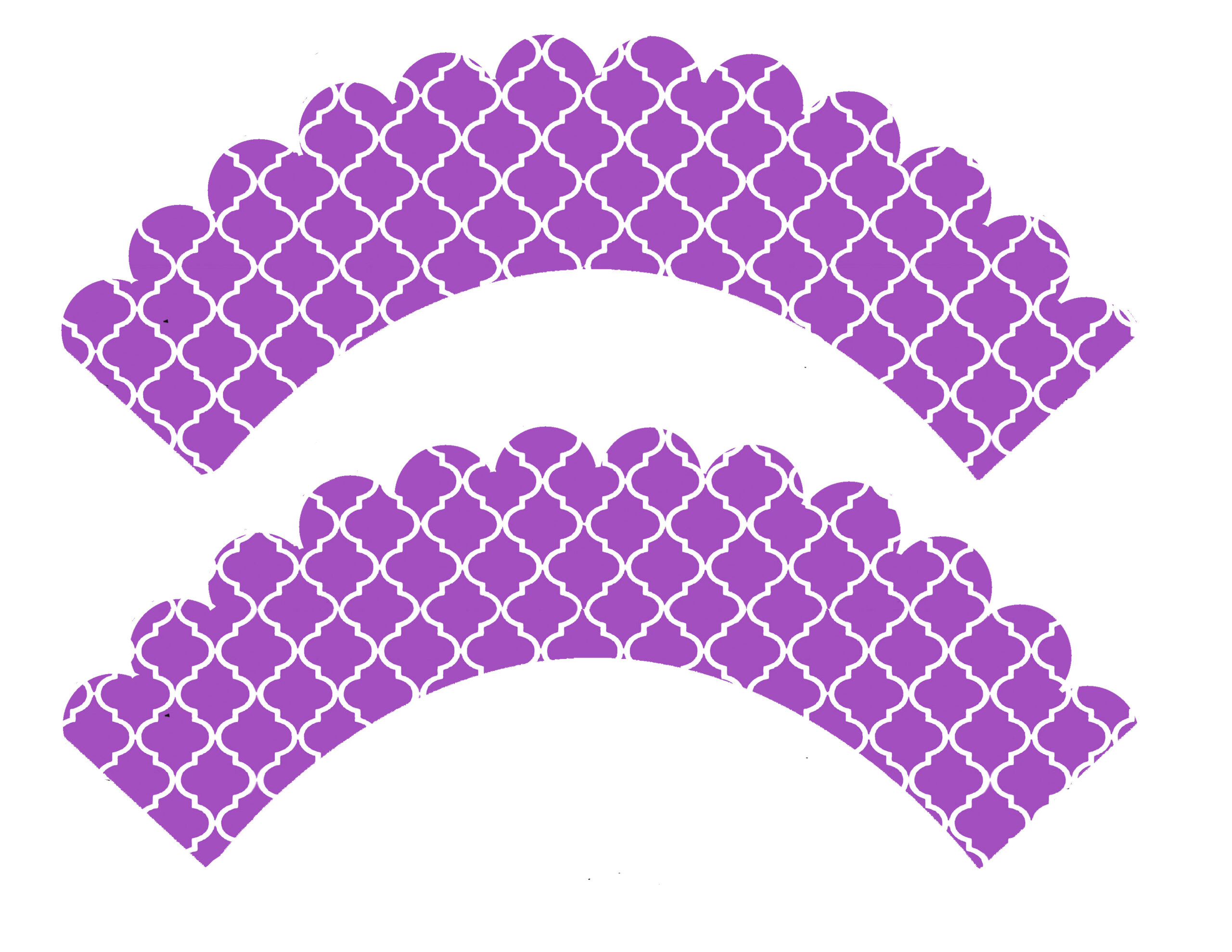Free Printable Quatrefoil Cupcake Wrappers