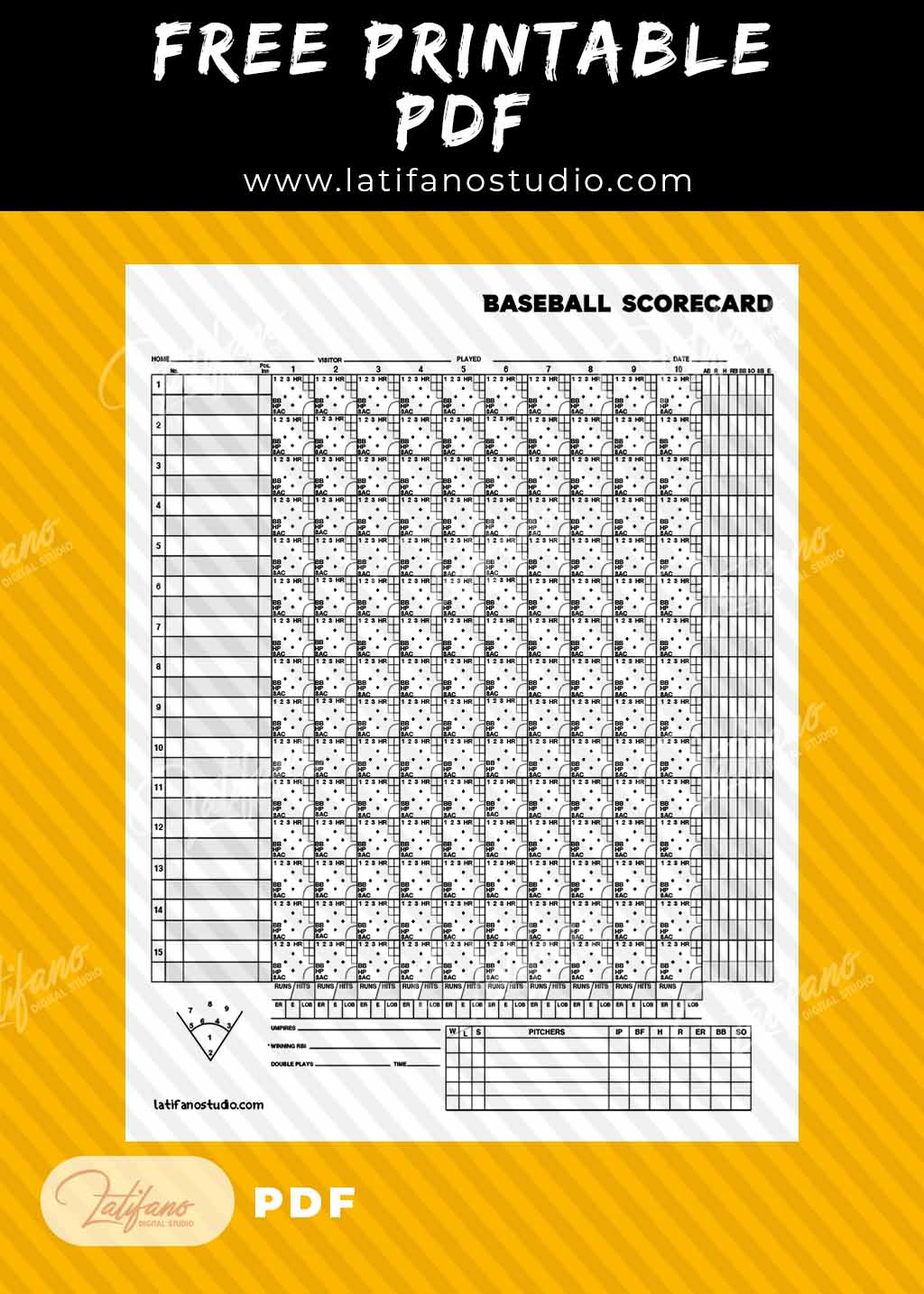 Free Printable Rawlings Baseball Scorecard Pdf