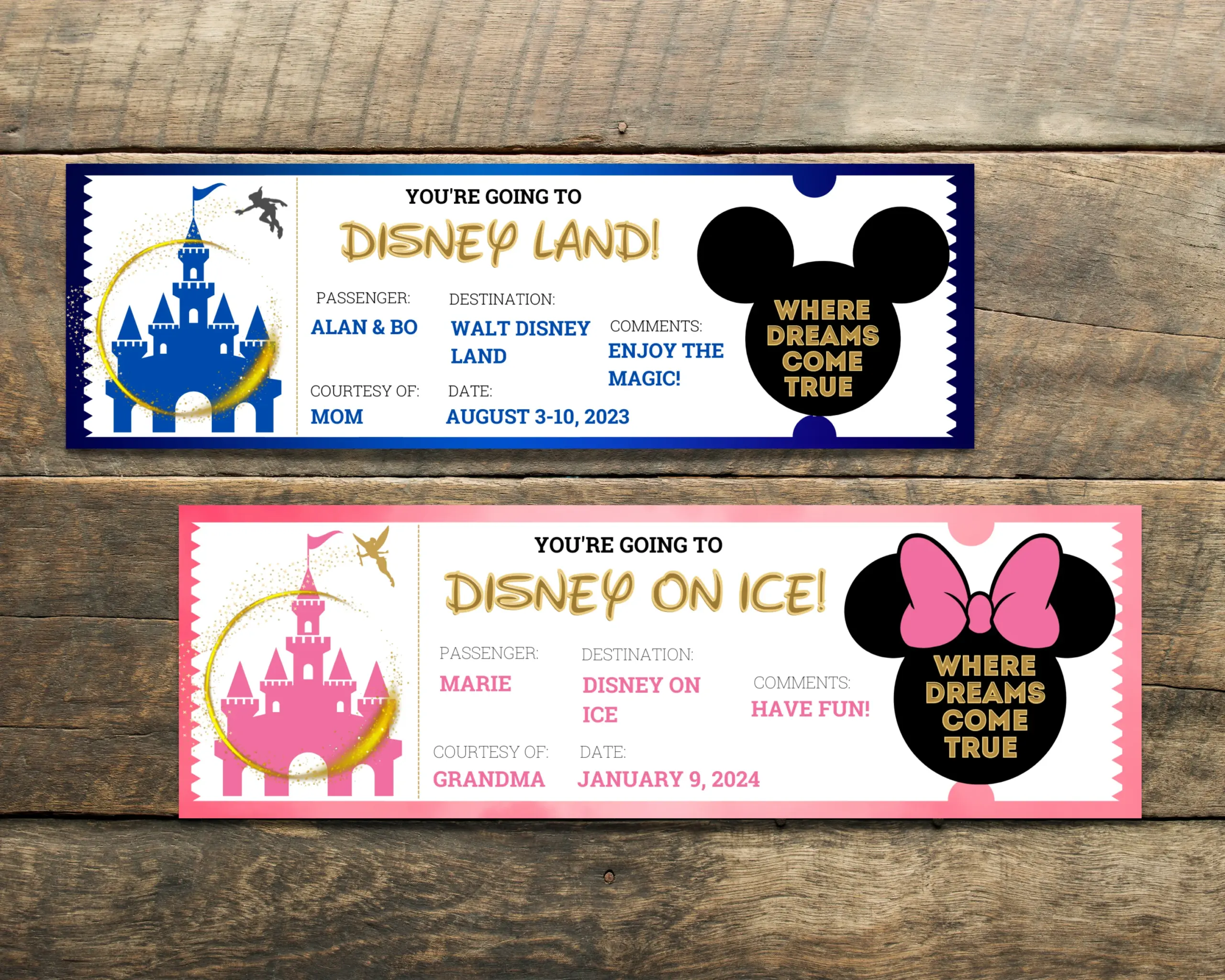 Free Printable Surprise Disney Tickets For Your Family Trip Free Printable Surprise Disney Tickets For Your Family Trip