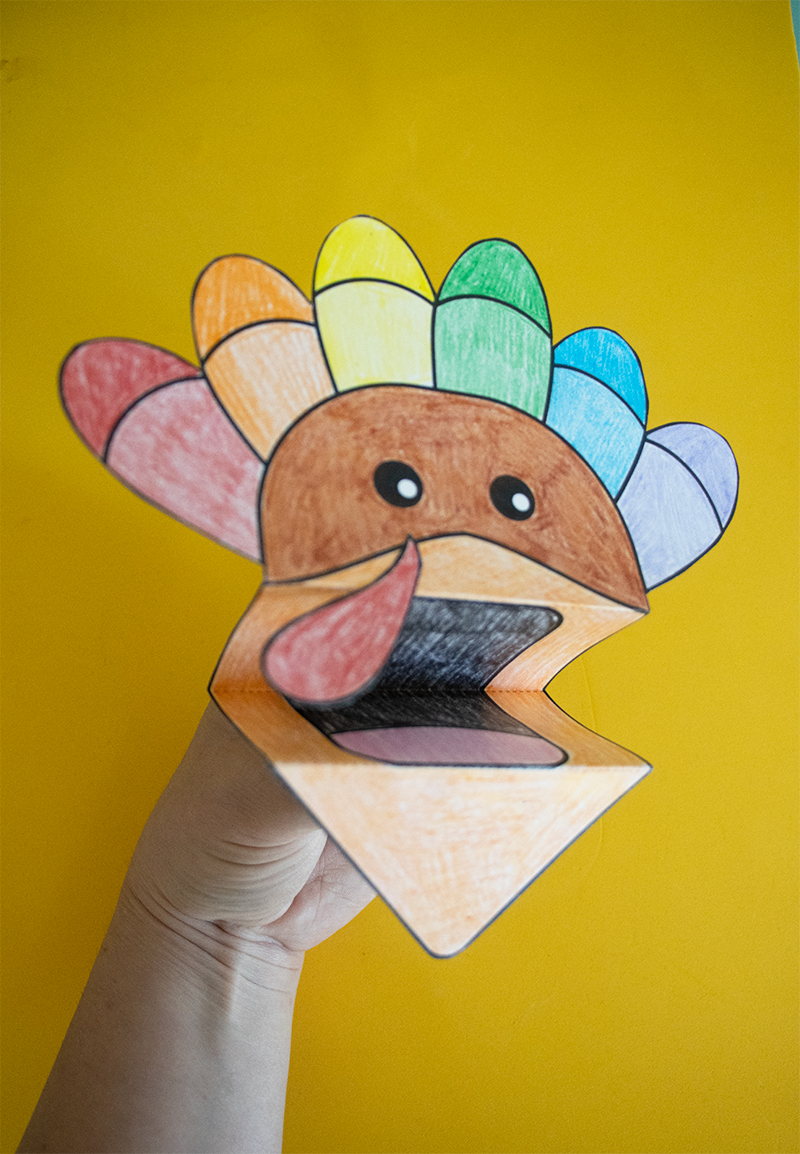 Free Printable Turkey Hand Puppet
