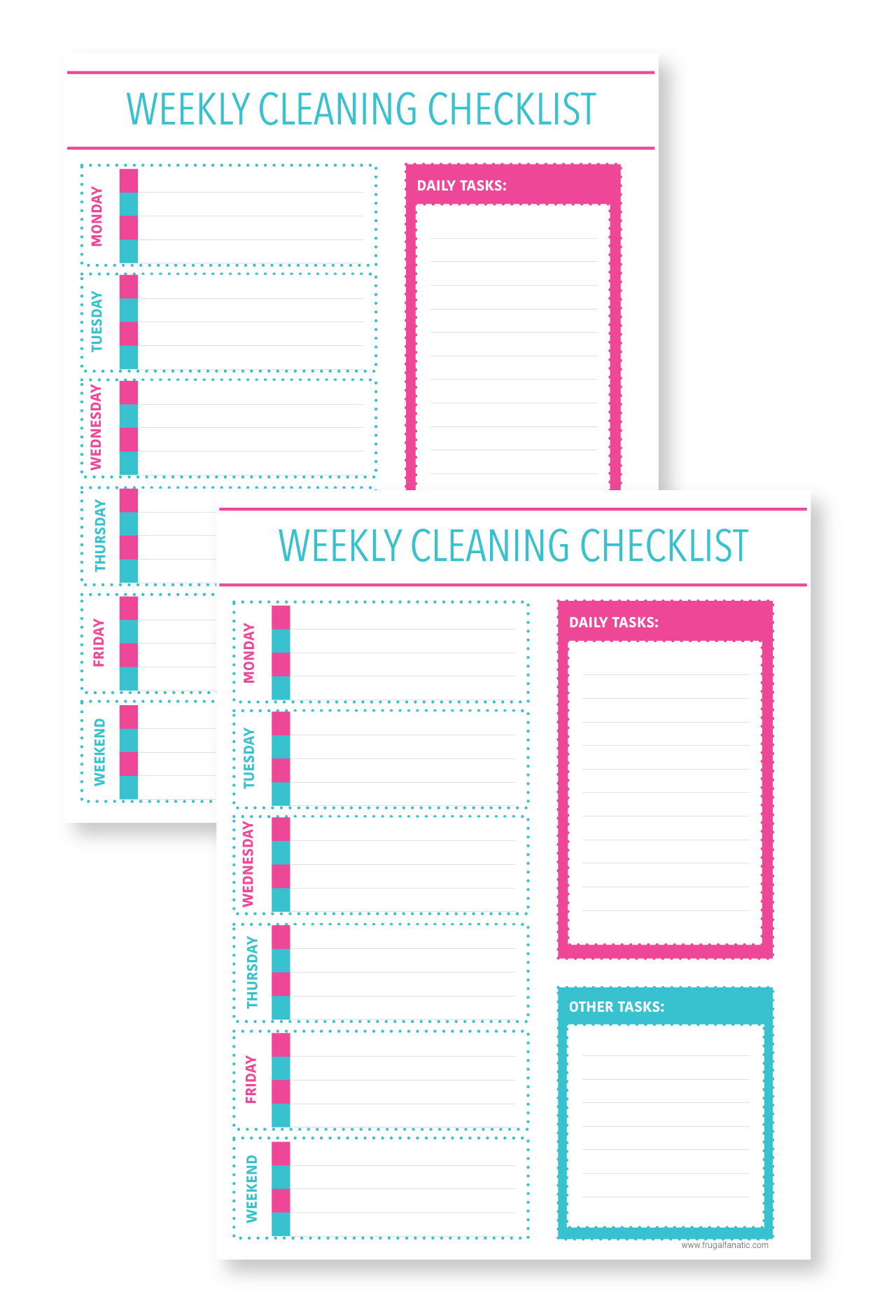 Free Printable Weekly Cleaning Checklist