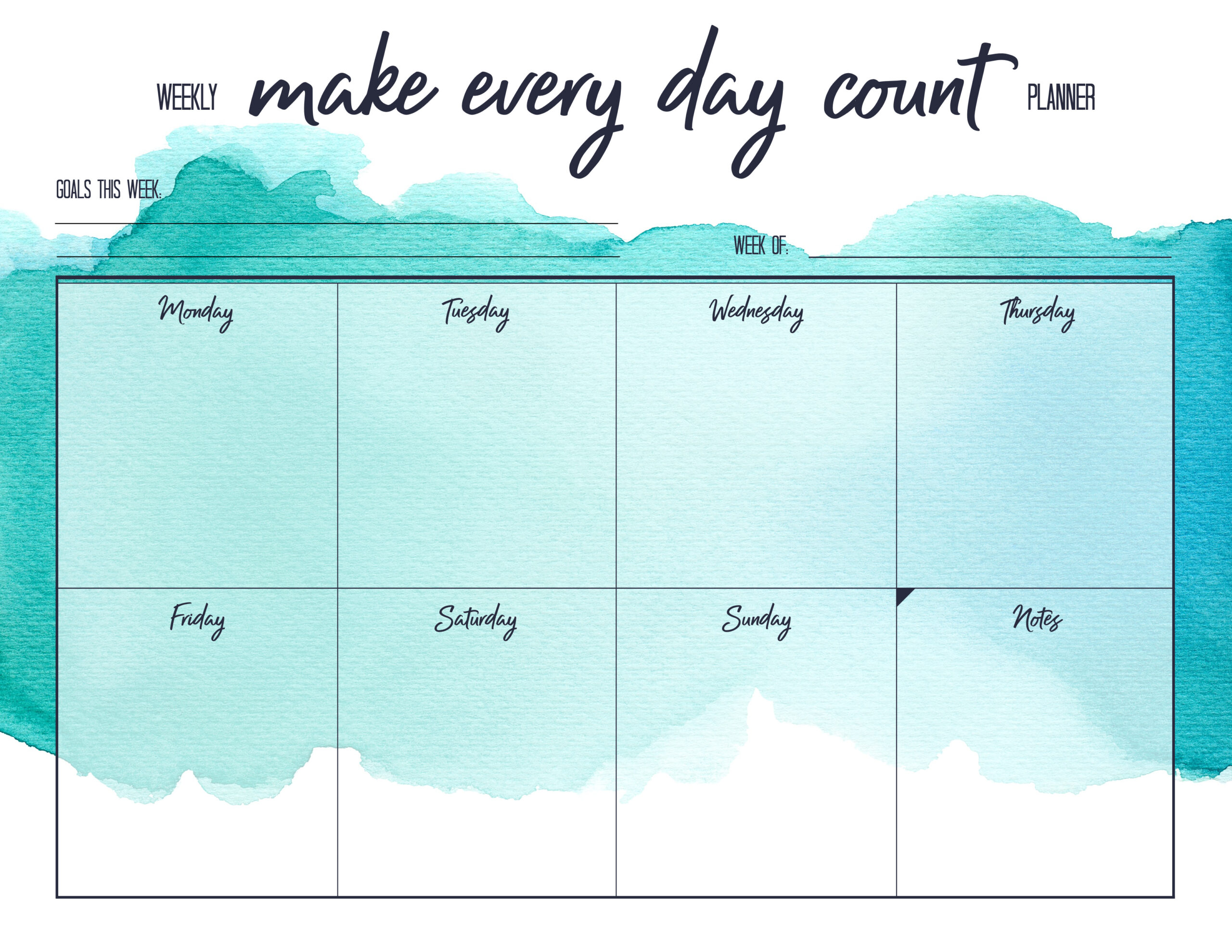 Free Printable Weekly Planner Free Printable Weekly Planner