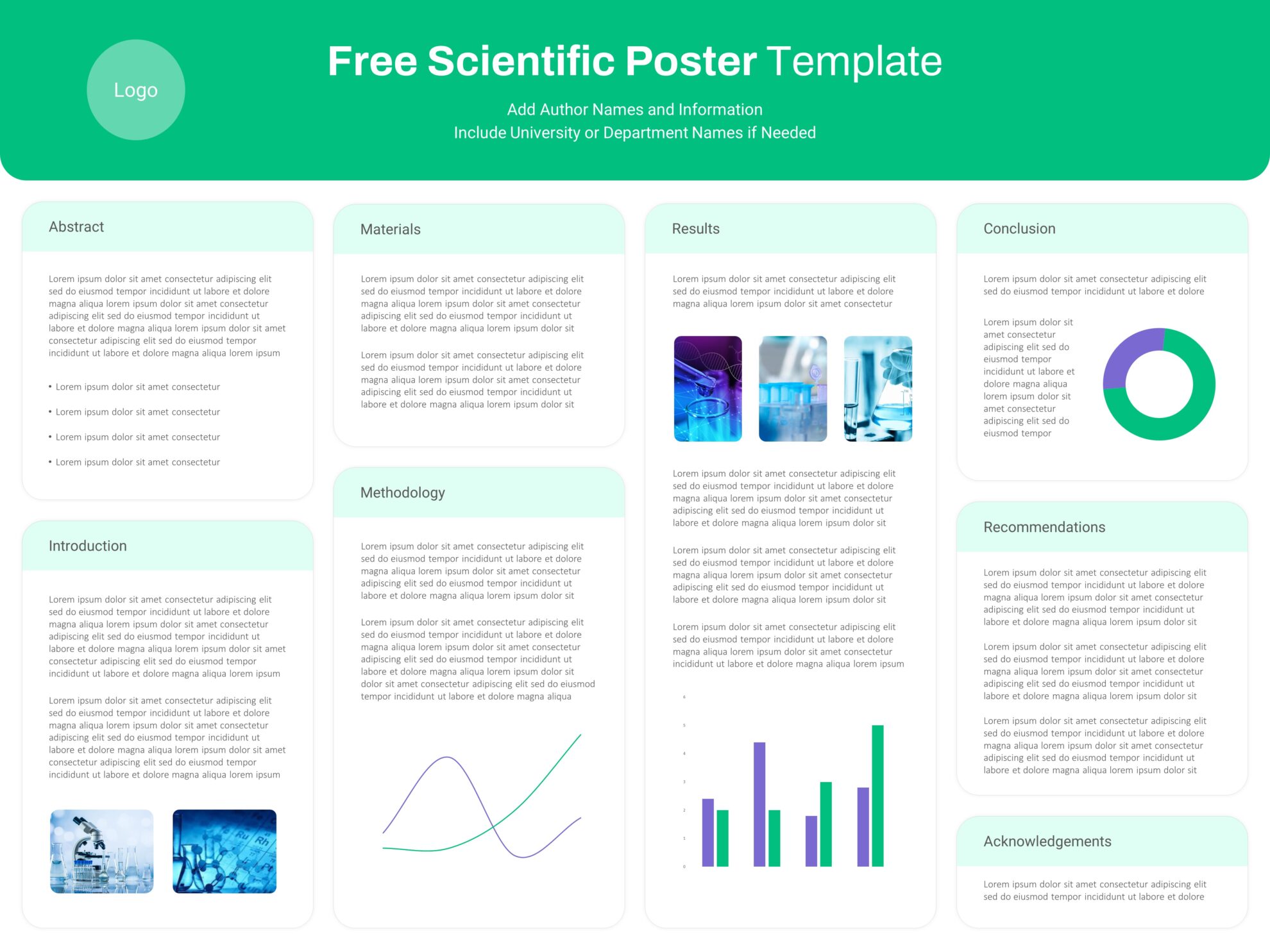 Free Scientific Poster Powerpoint Template