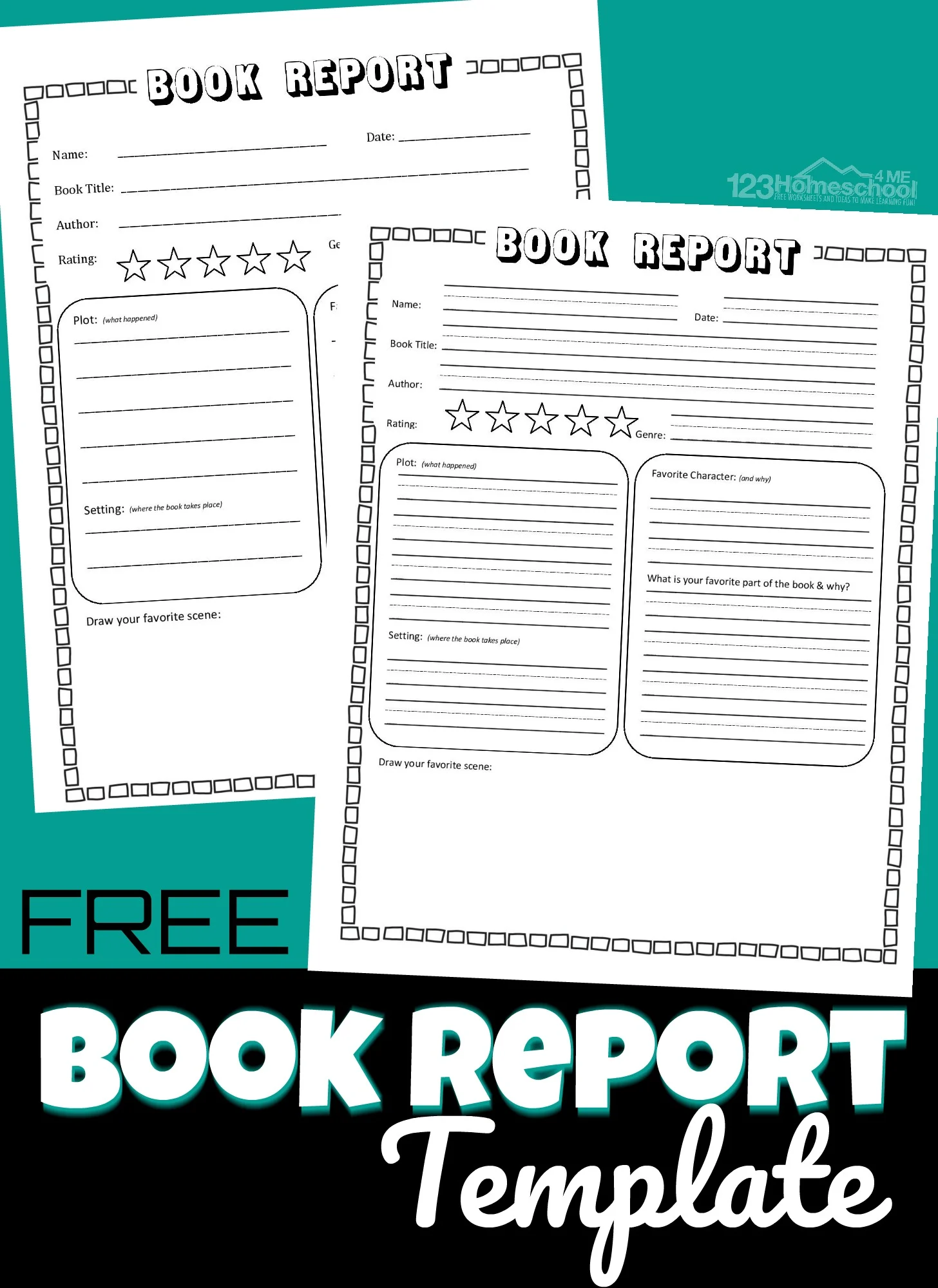 Free Simple Book Report K 5th Grade 57
