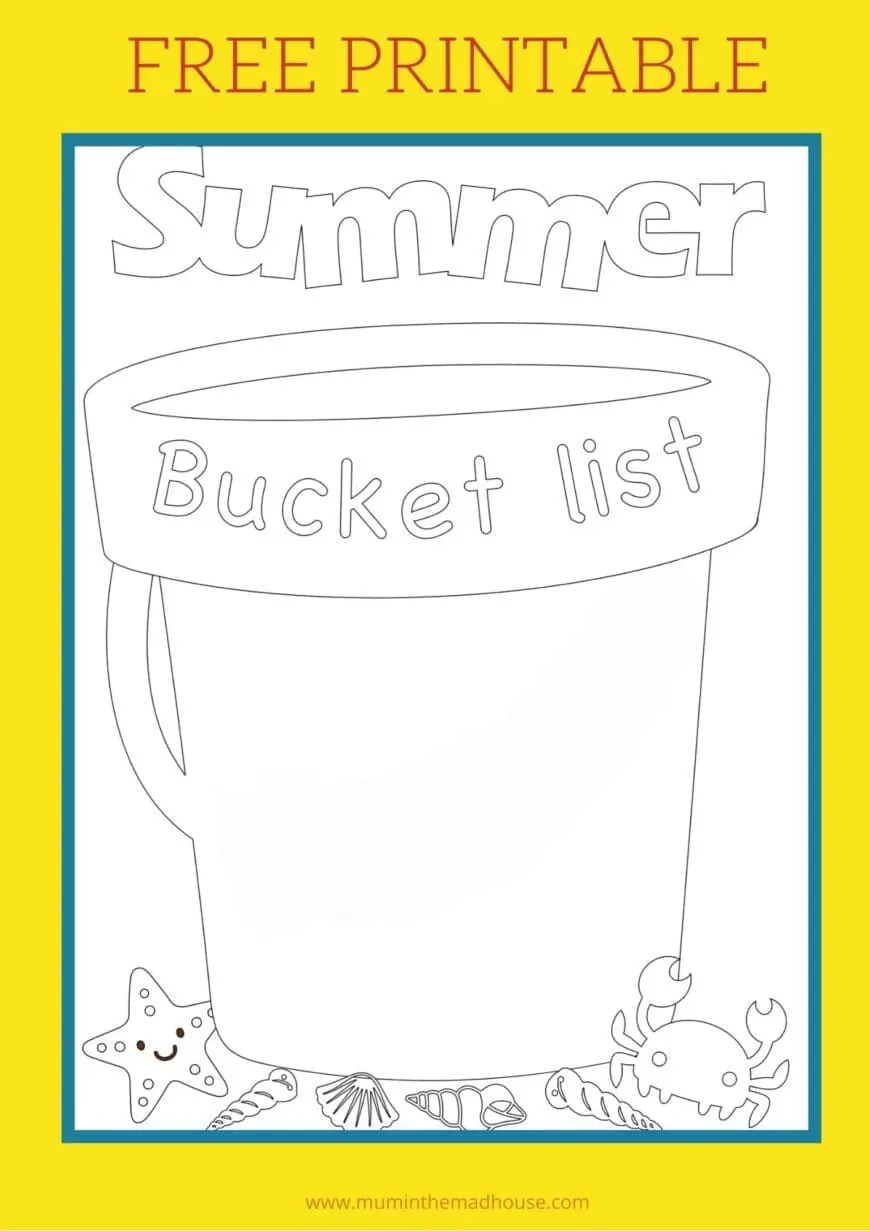 Free Summer Bucket List Template Free Summer Bucket List Template