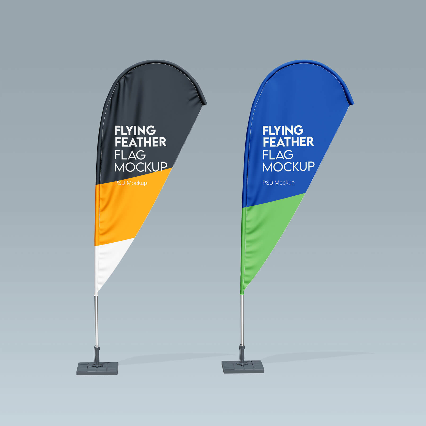 Free Teardrop Feather Flag Mockups Psd Set Free Teardrop Feather Flag Mockups Psd Set