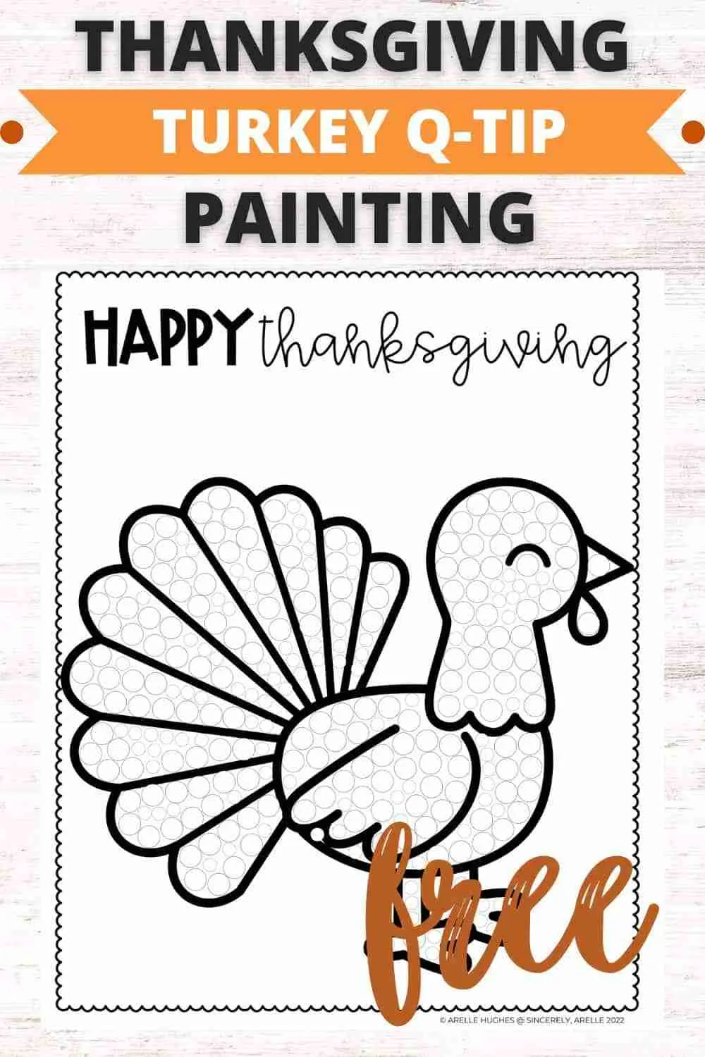 Free Turkey Q Tip Painting Printable For Kids