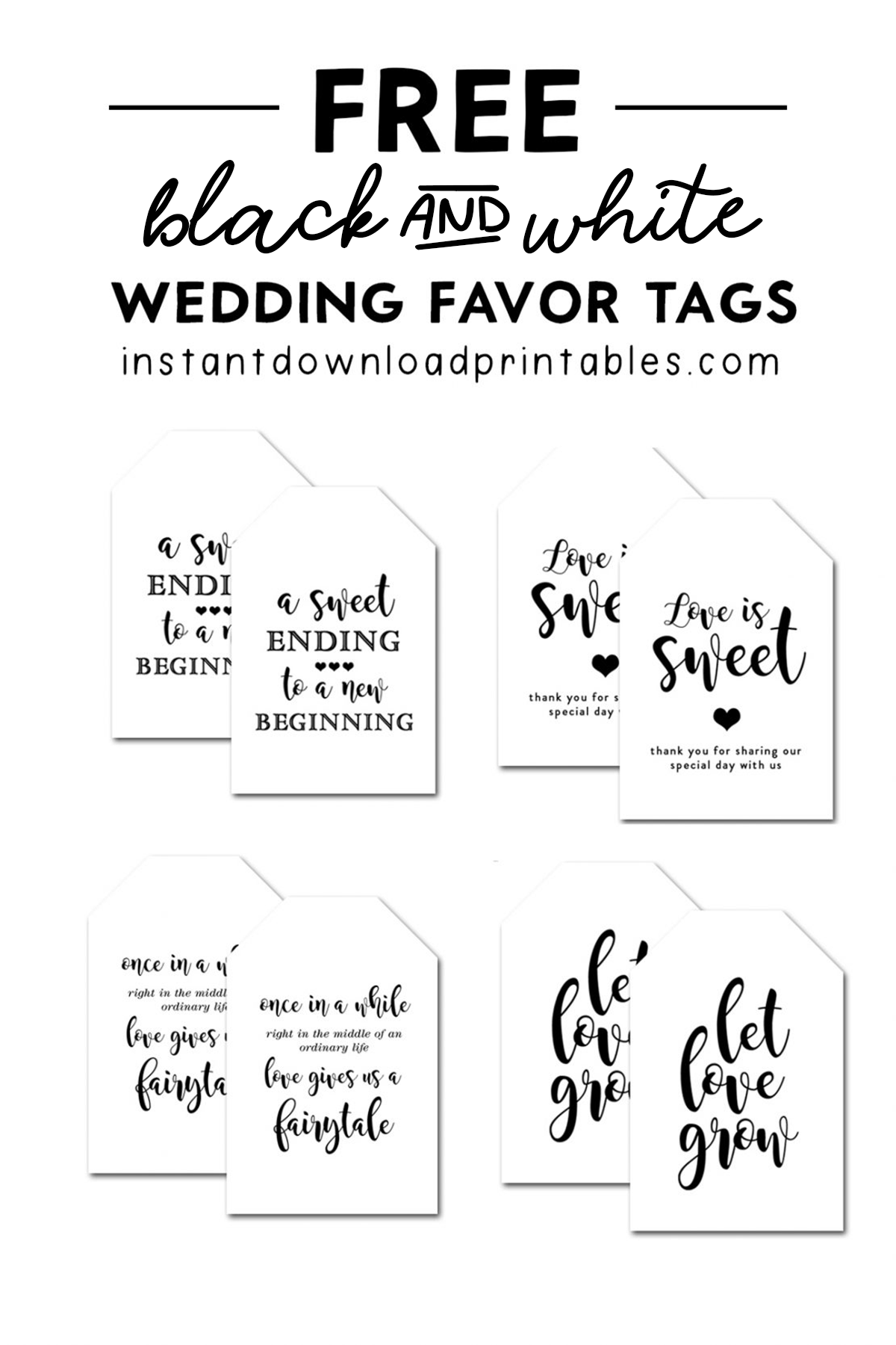 Free Wedding Favor Tags Instant Download Printable Free Wedding Favor Tags Instant Download Printable