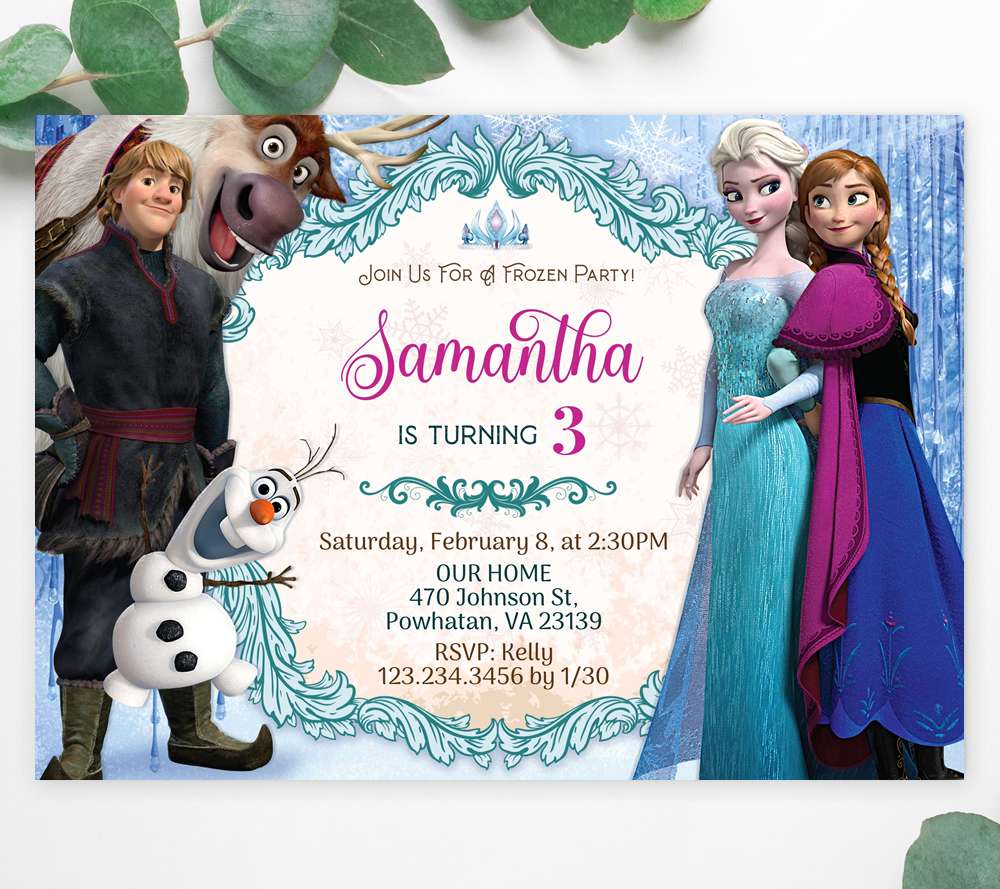 Frozen Birthday Invitation Template Frozen Birthday Invitation Template