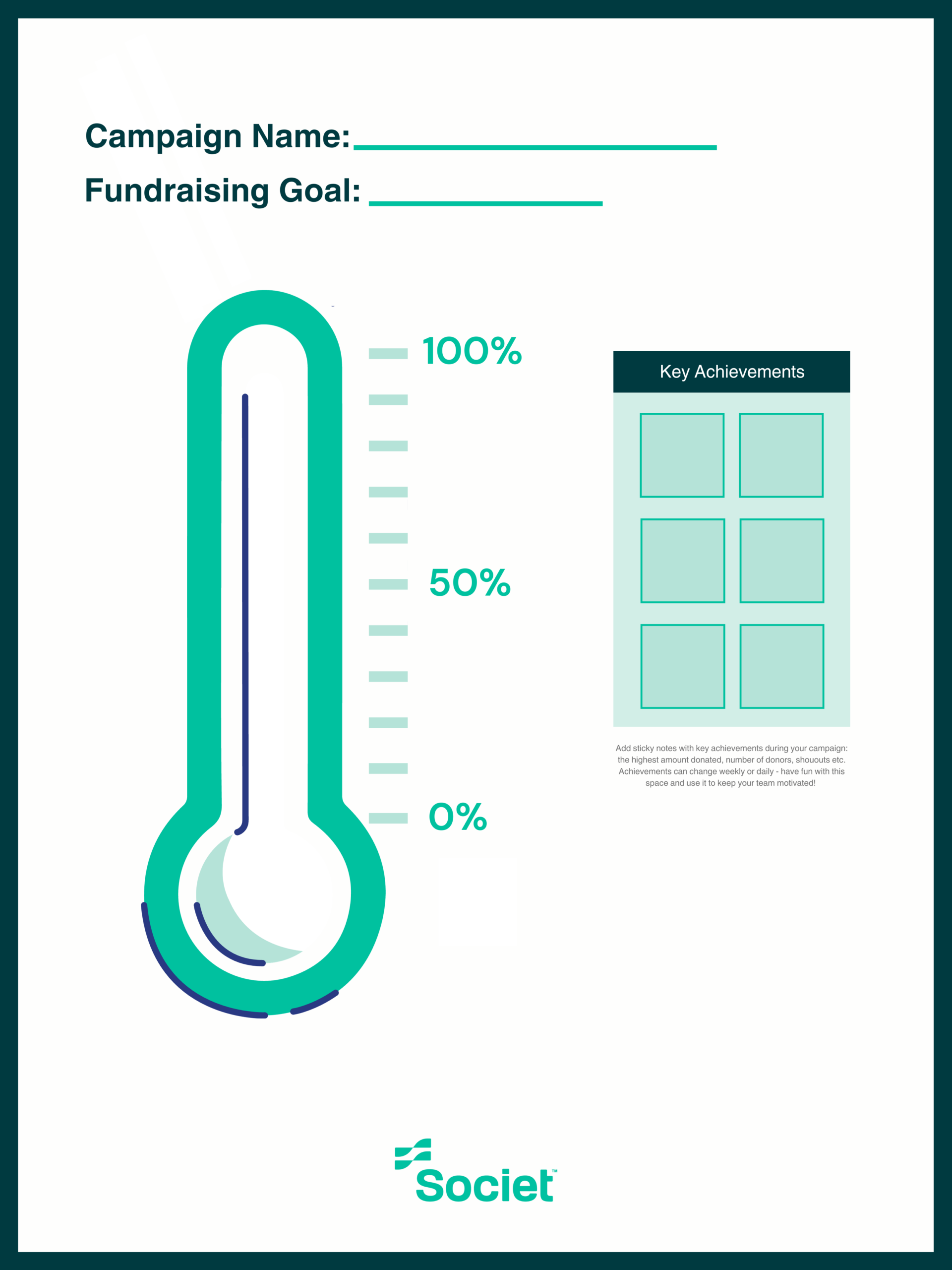 Fundraising Thermometer Fundraising Thermometer
