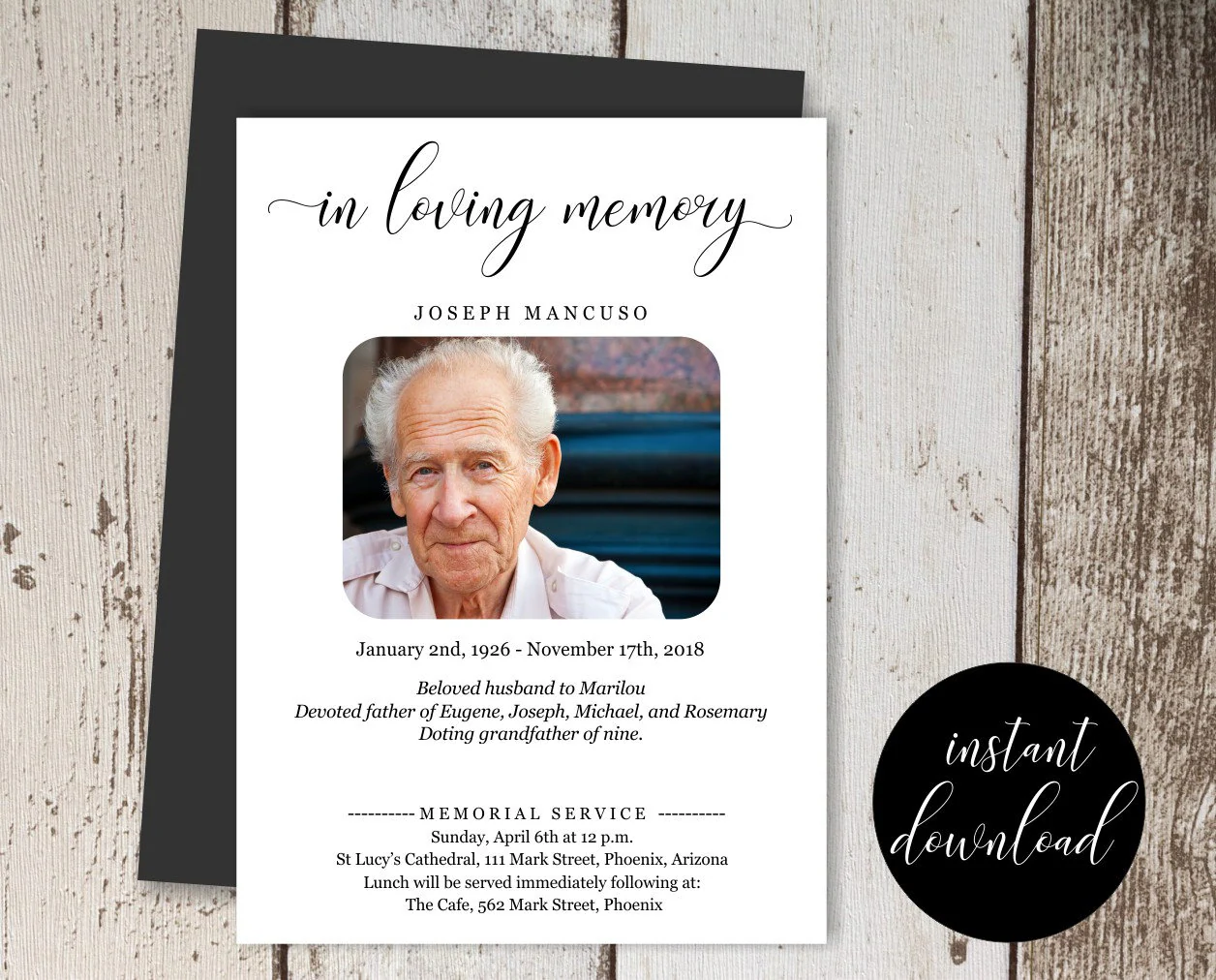 Funeral Announcement Template Printable Funeral Announcement Template Printable