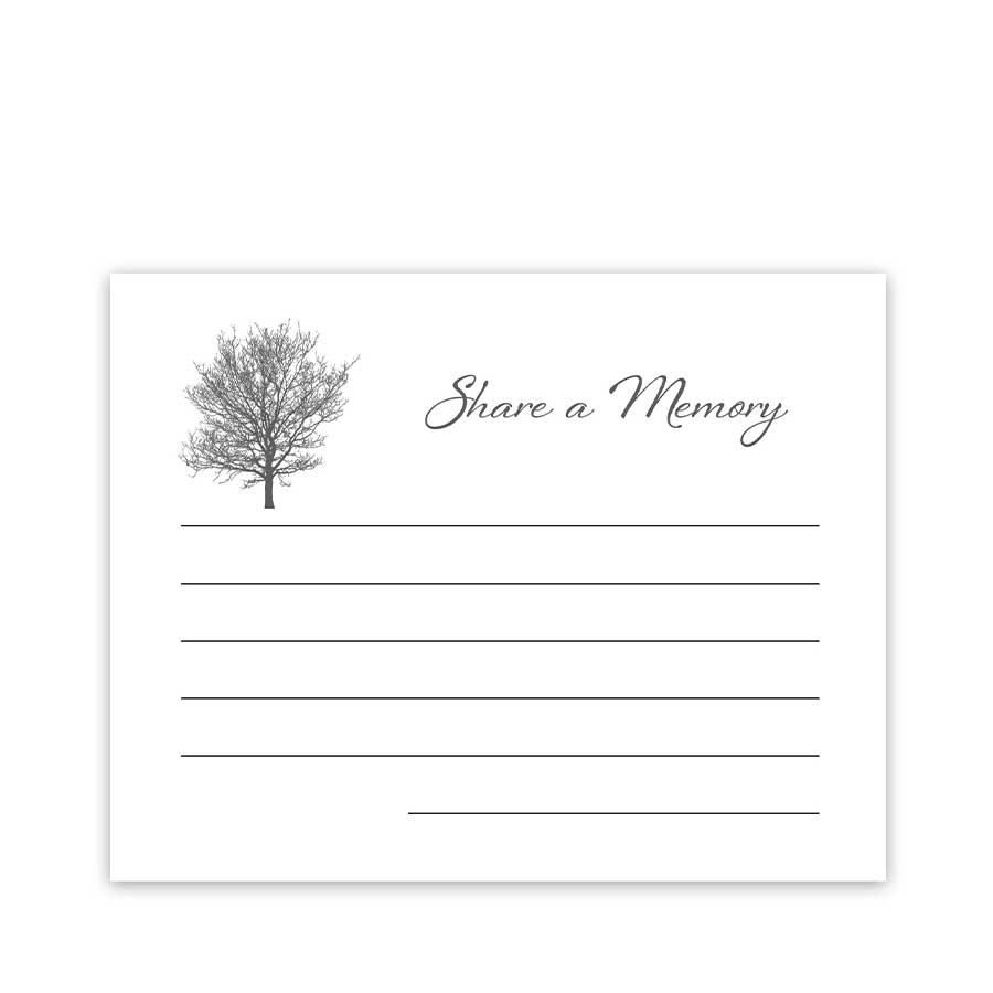 Funeral Cards Share A Memory Template Printable