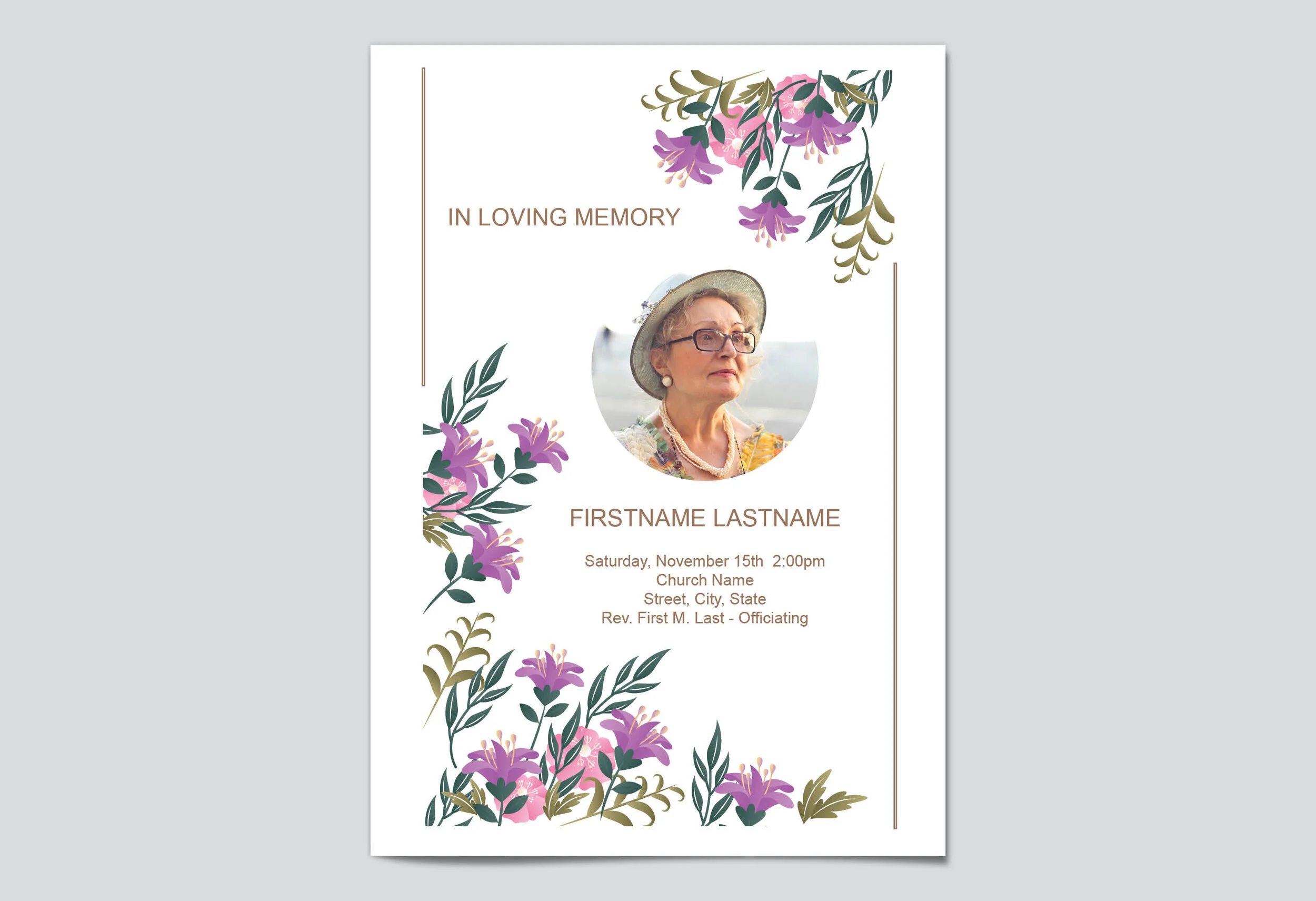 Funeral Program Templates Funeral Program Templates