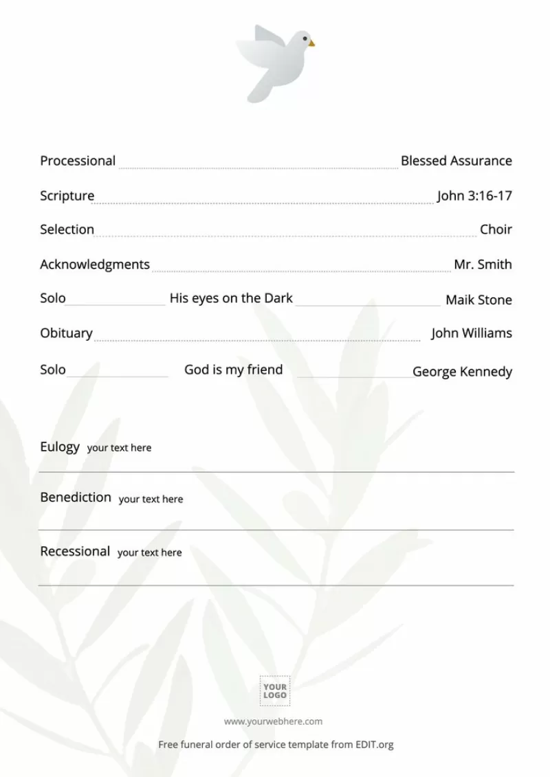 Funeral Program Templates Funeral Program Templates