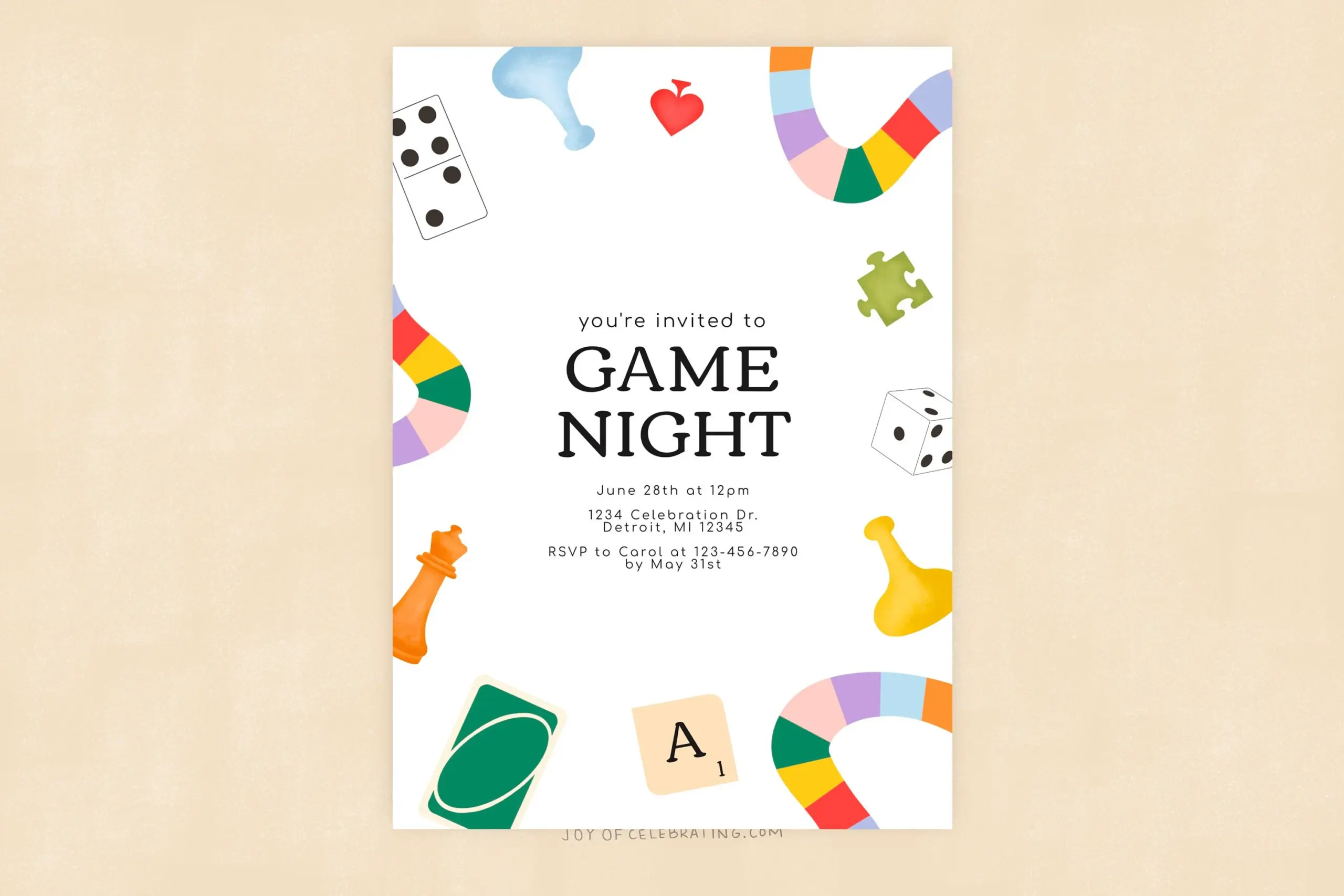 Game Night Fun Game Night Invitation Game Night Fun Game Night Invitation