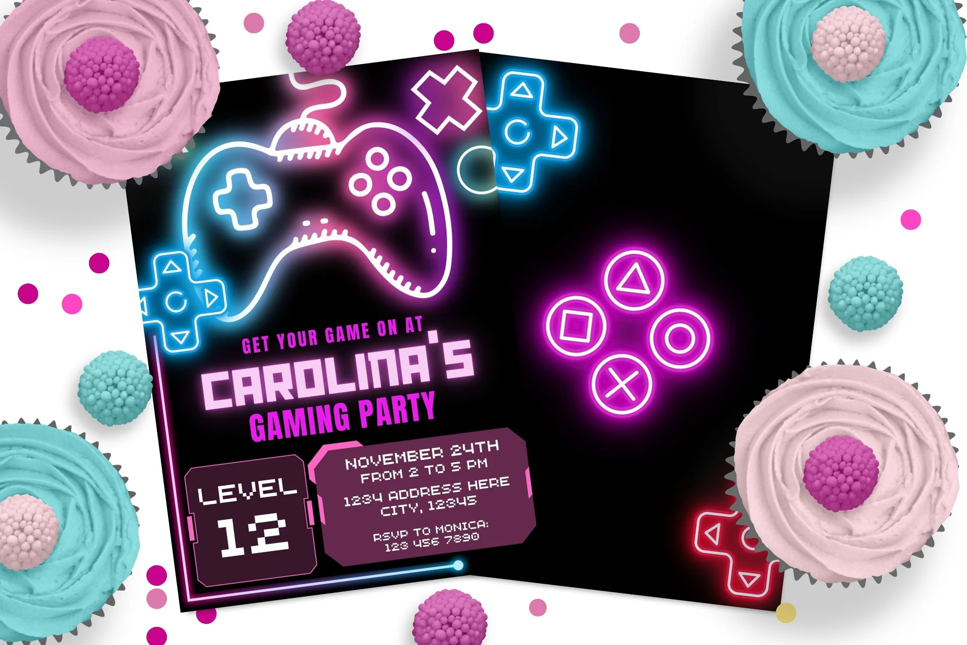 Gamer Birthday Invitation Template Gamer Birthday Invitation Template