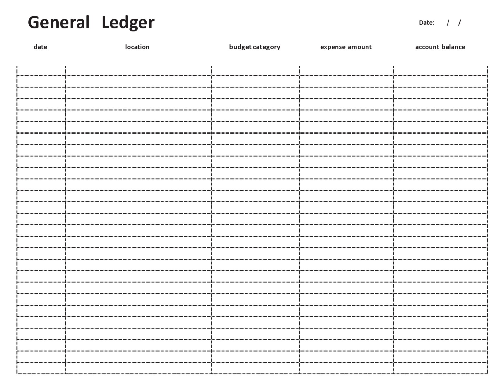 General Ledger General Ledger