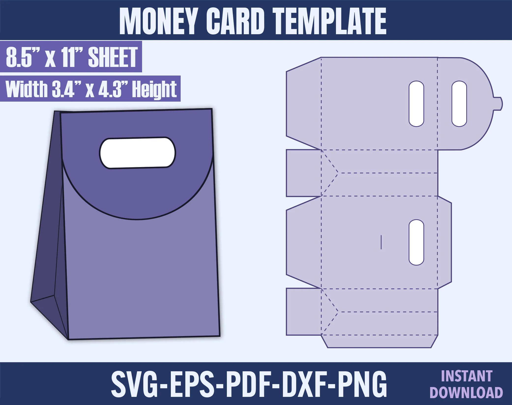 Gift Bag Template Birthday Favor Box Svg
