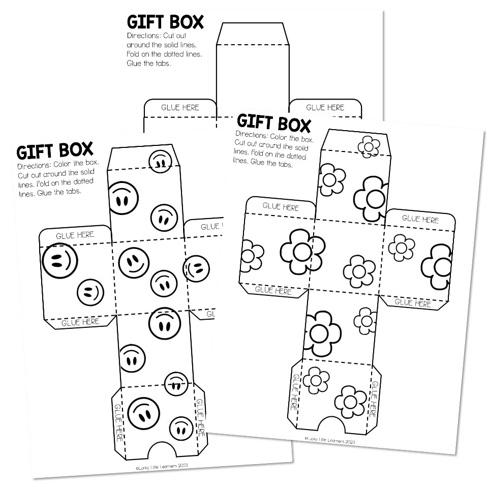 free printable gift box template free printable gift box template