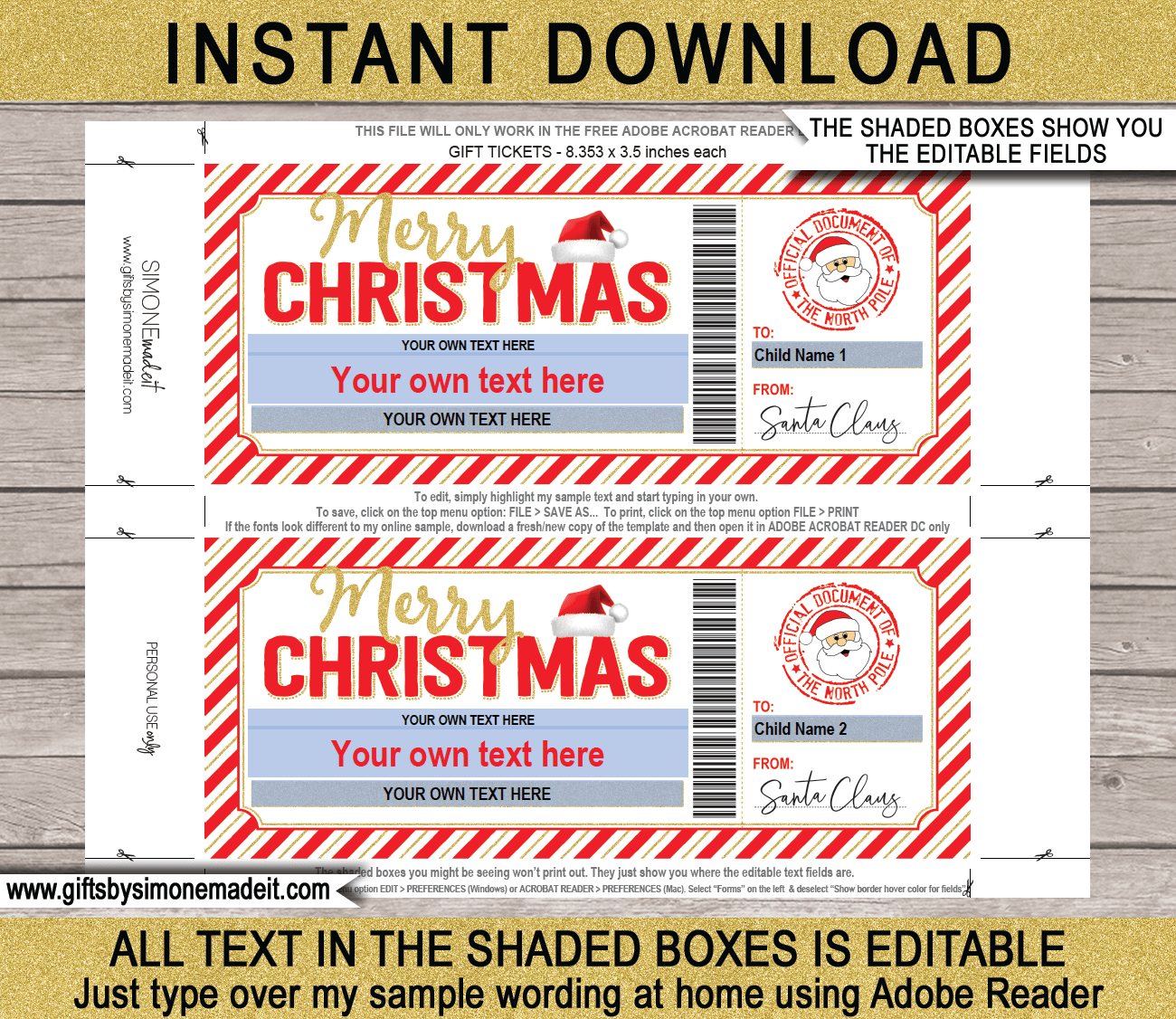 christmas gift card templates free