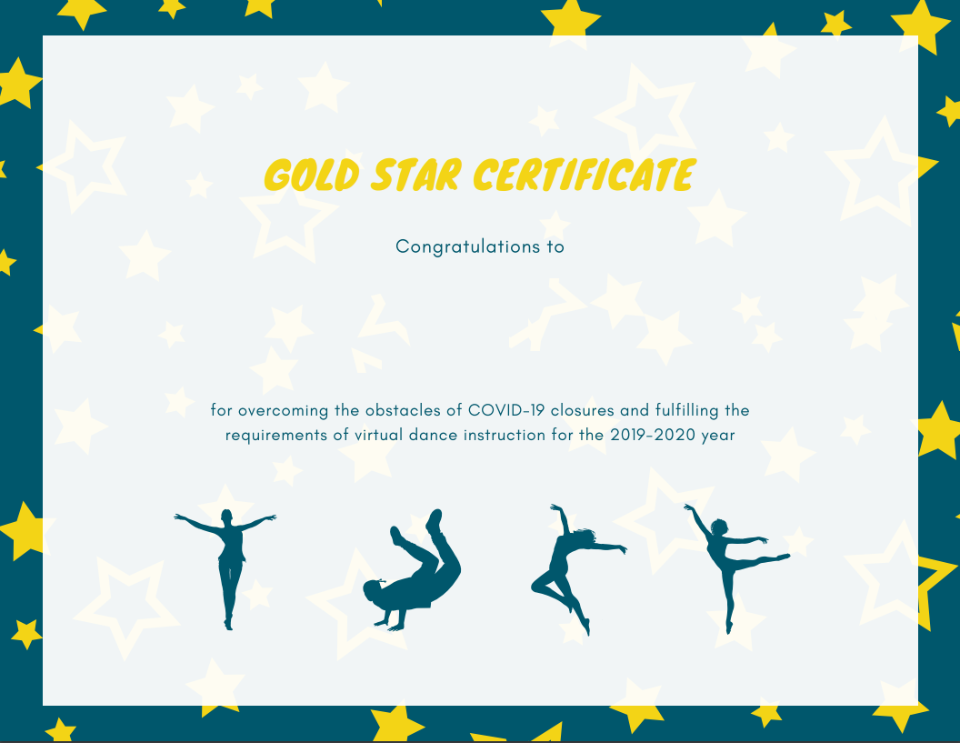 free printable dance certificate template