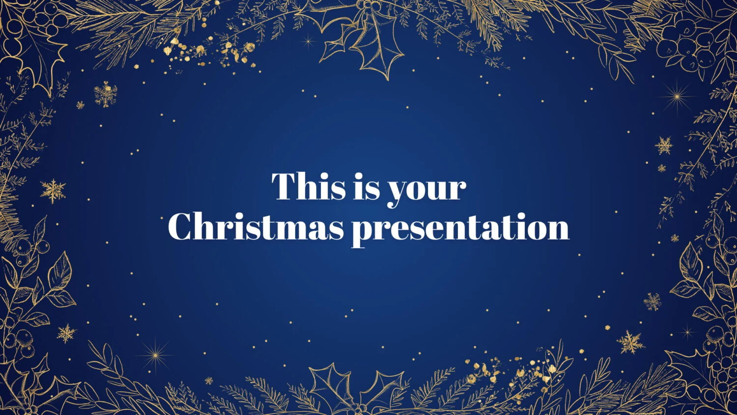 Golden Christmas Free Presentation Template Golden Christmas Free Presentation Template