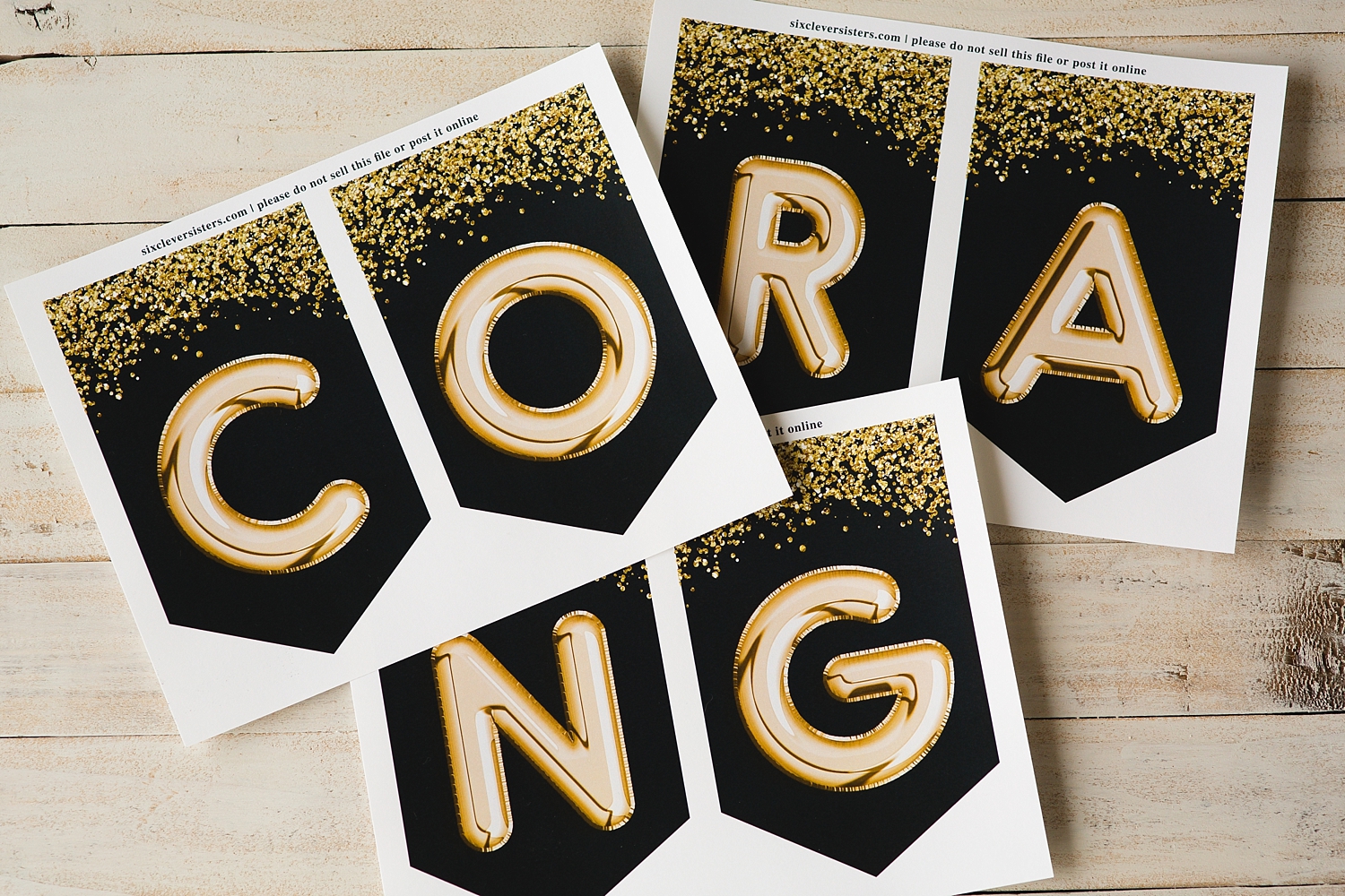 Graduation Banner Black And Gold Free Printable