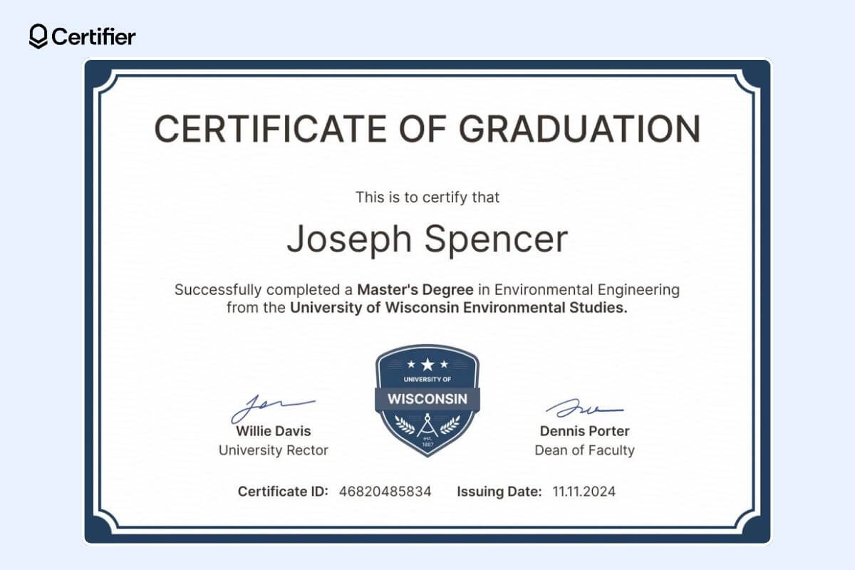 Graduation Certificate Graduation Certificate