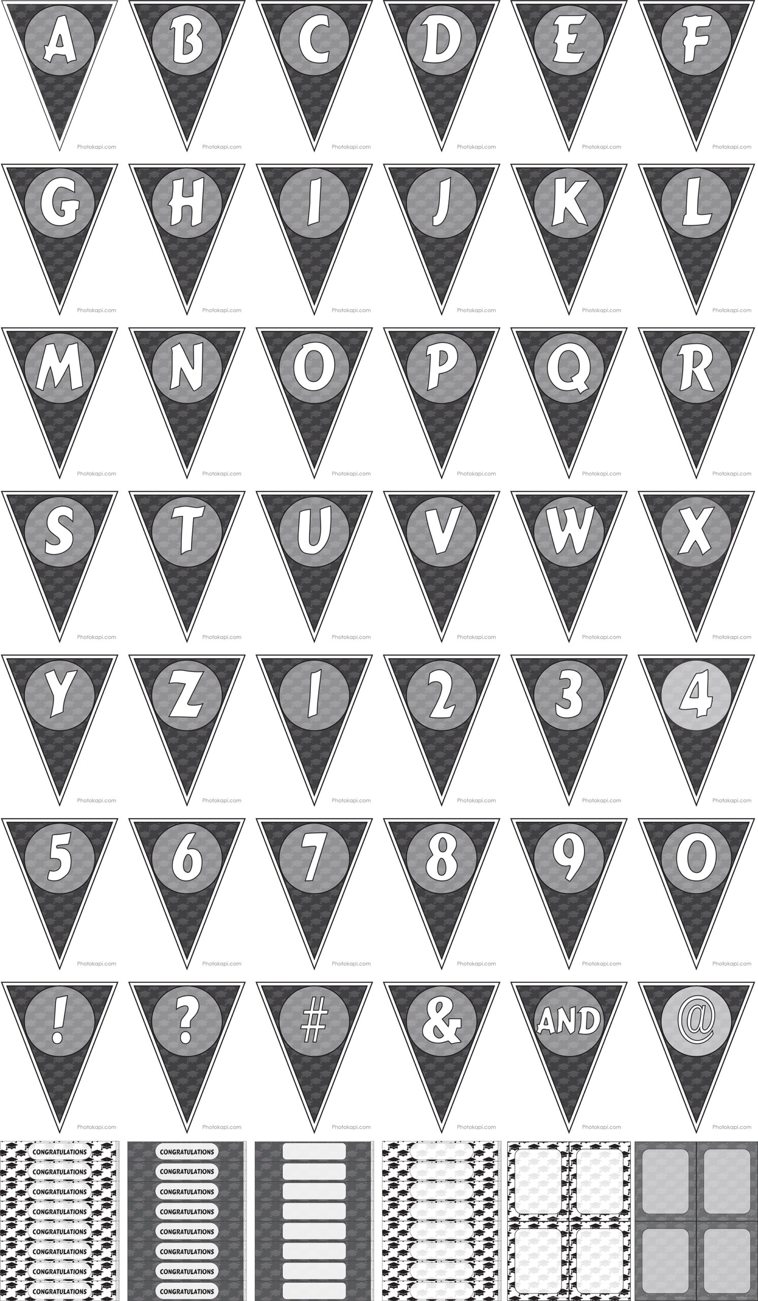 Graduation Pennant Banner Free Printable Graduation Pennant Banner Free Printable