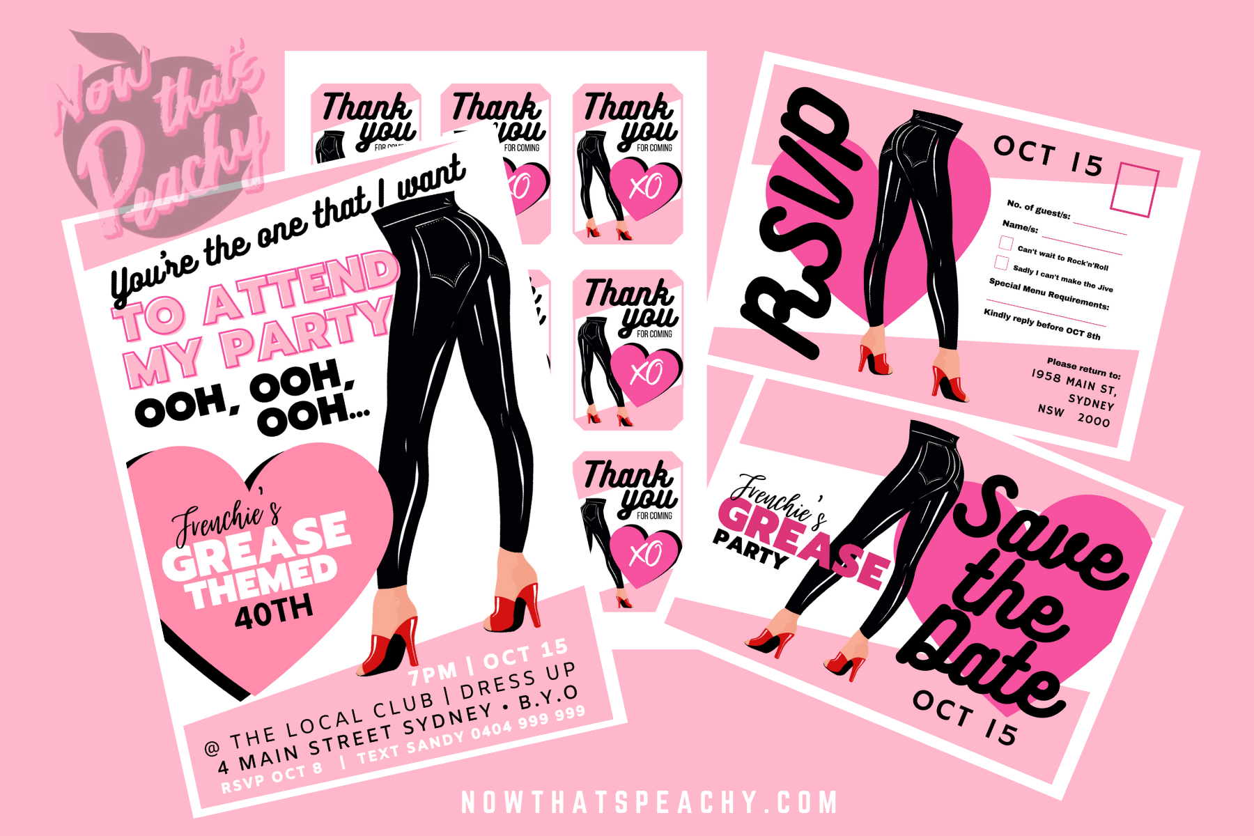 Grease 50s Party Printables Editable Grease 50s Party Printables Editable