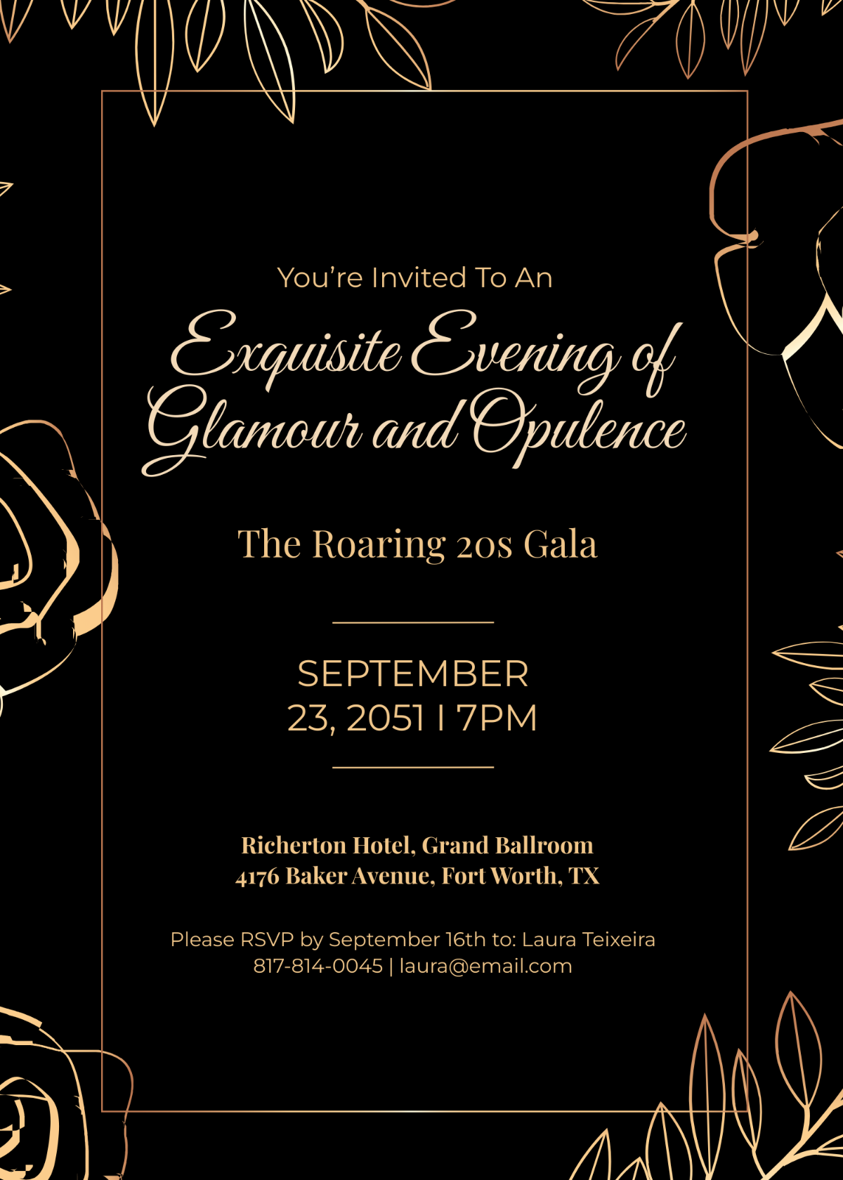 Great Gatsby Invitation
