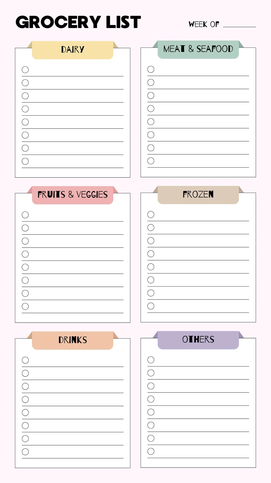 free printable blank grocery list template free printable blank grocery list template