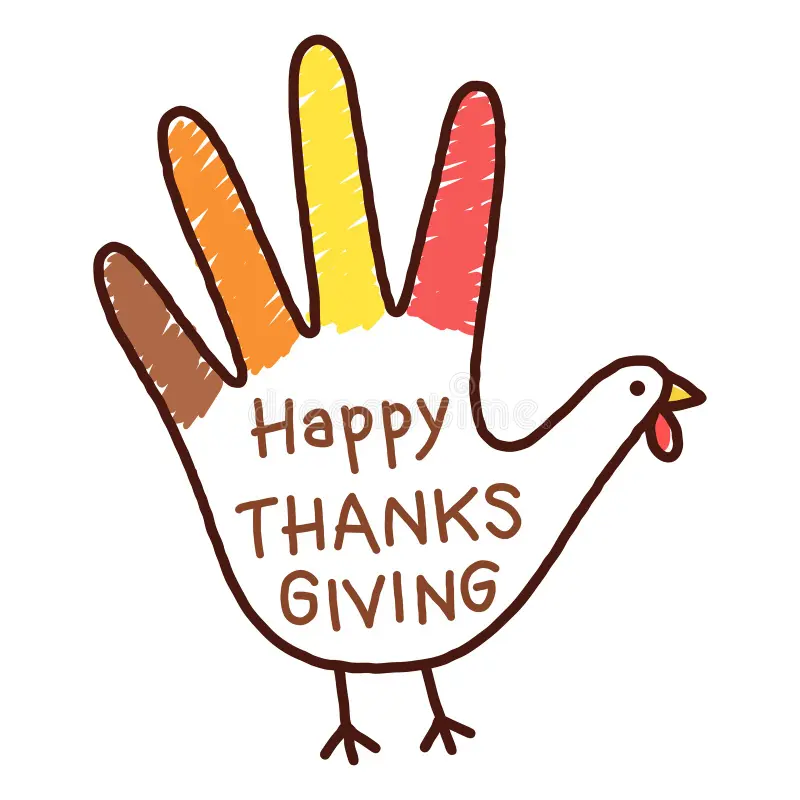 hand turkey drawing template