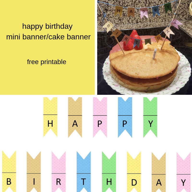 Happy Birthday Mini Bannercake Banner